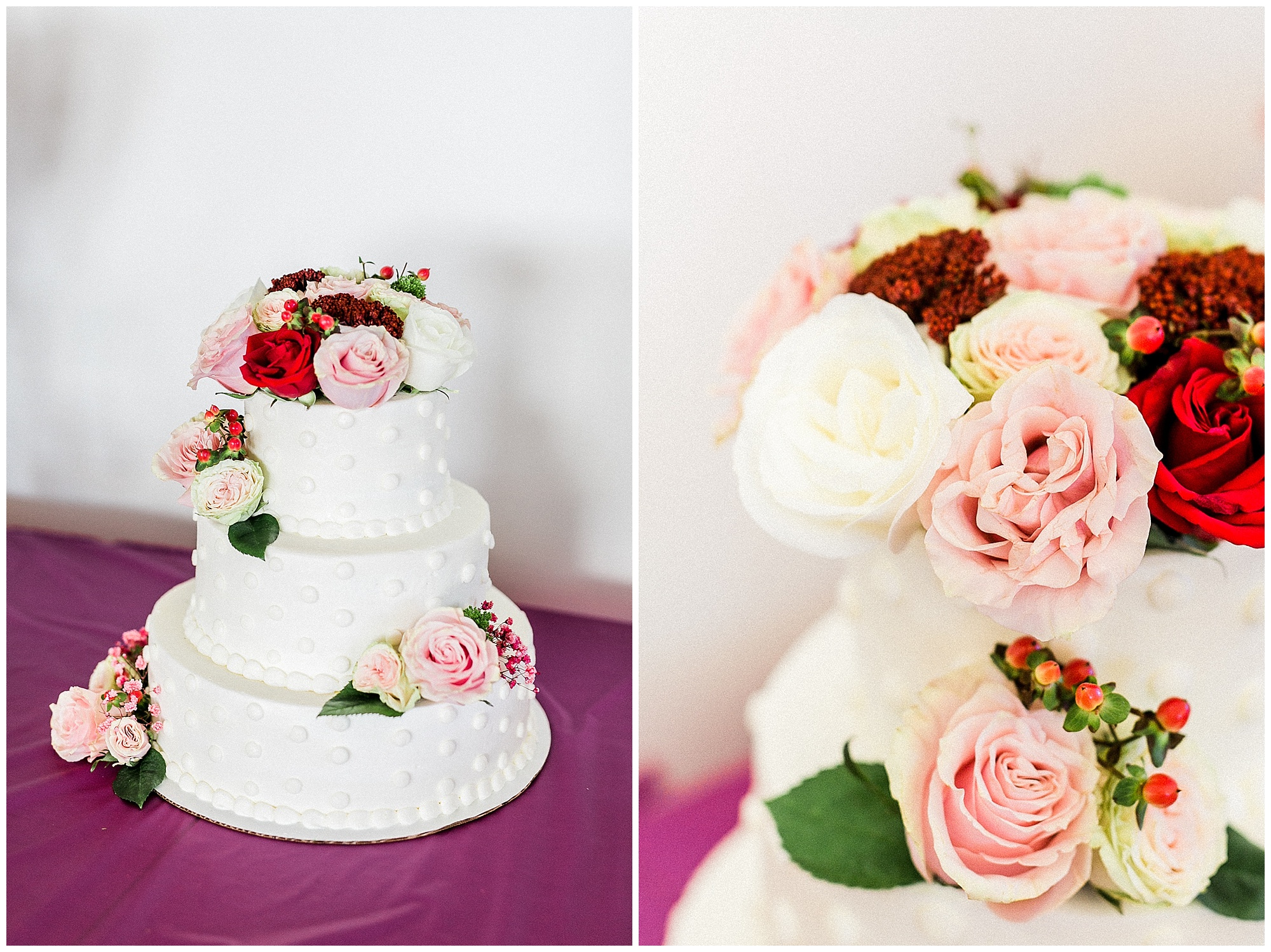 elegant winter wedding cake for Sky Retreat wedding reception