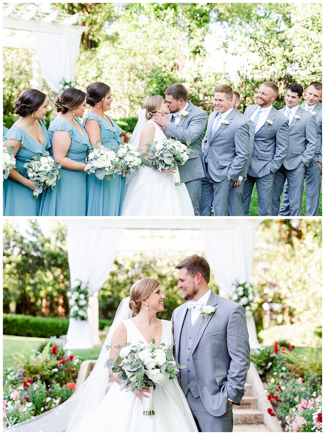 bridal party portraits at the separk mansion