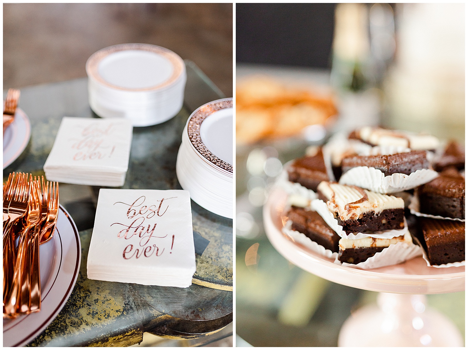 Delicious Wedding Reception marbled cream cheese brownies from Summer Wedding in Charlotte, NC | Check out the full wedding at KevynDixonPhoto.com