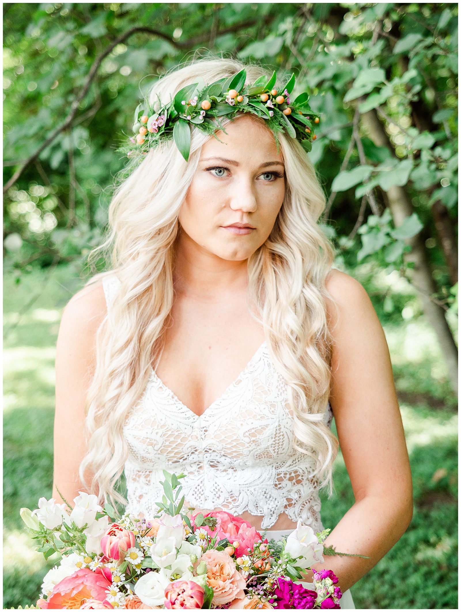 Woodland Fairytale Bride ✨ Enchanting Bohemian Flower Crown and Bright Boho Chic Theme in Charlotte, North Carolina | check out the full wedding at KevynDixonPhoto.com