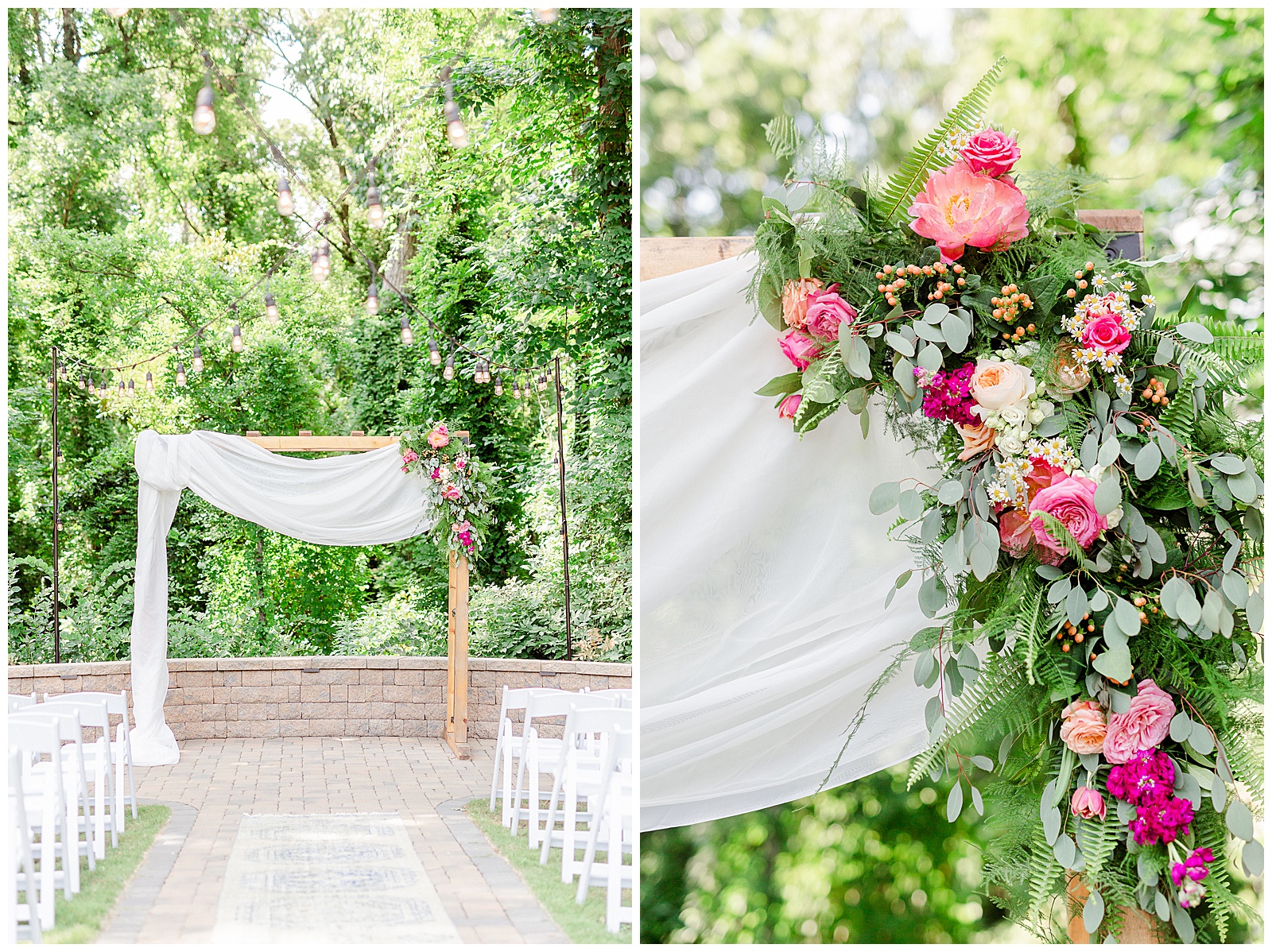 Enchanting Bright Bohemian Flower Arch from Boho Chic Summer Wedding in Charlotte, NC | check out the full wedding at KevynDixonPhoto.com 