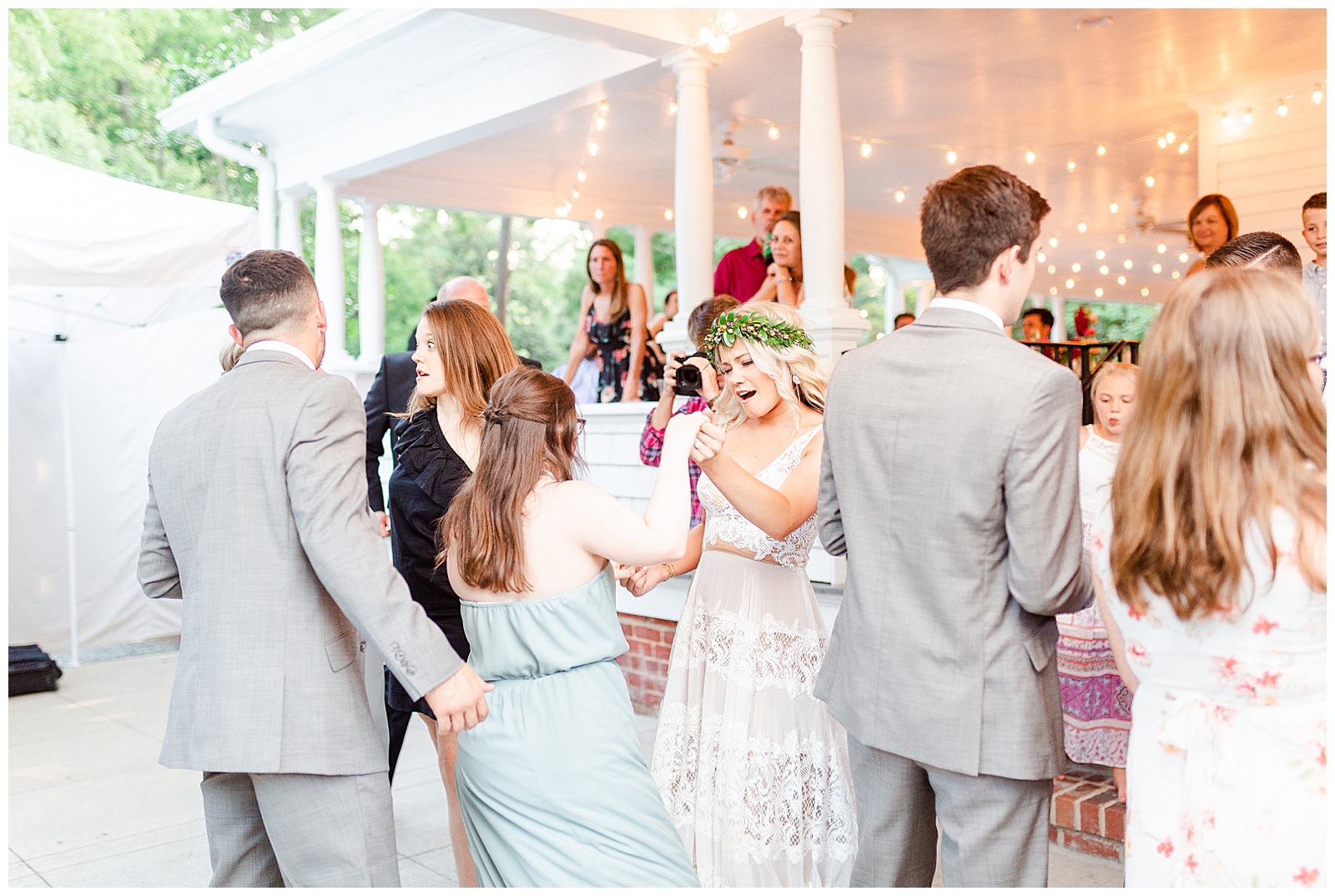 Gorgeous Fairy Light Venue with Bohemian Bride and Groom from Boho Chic Summer Wedding in Charlotte, NC | check out the full wedding at KevynDixonPhoto.com 