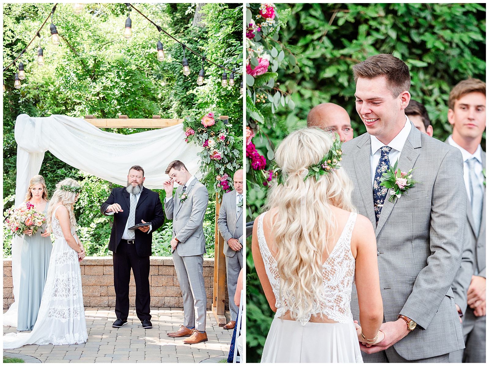 Emotional Bohemian Bride Ceremony from Boho Chic Summer Wedding in Charlotte, NC | check out the full wedding at KevynDixonPhoto.com