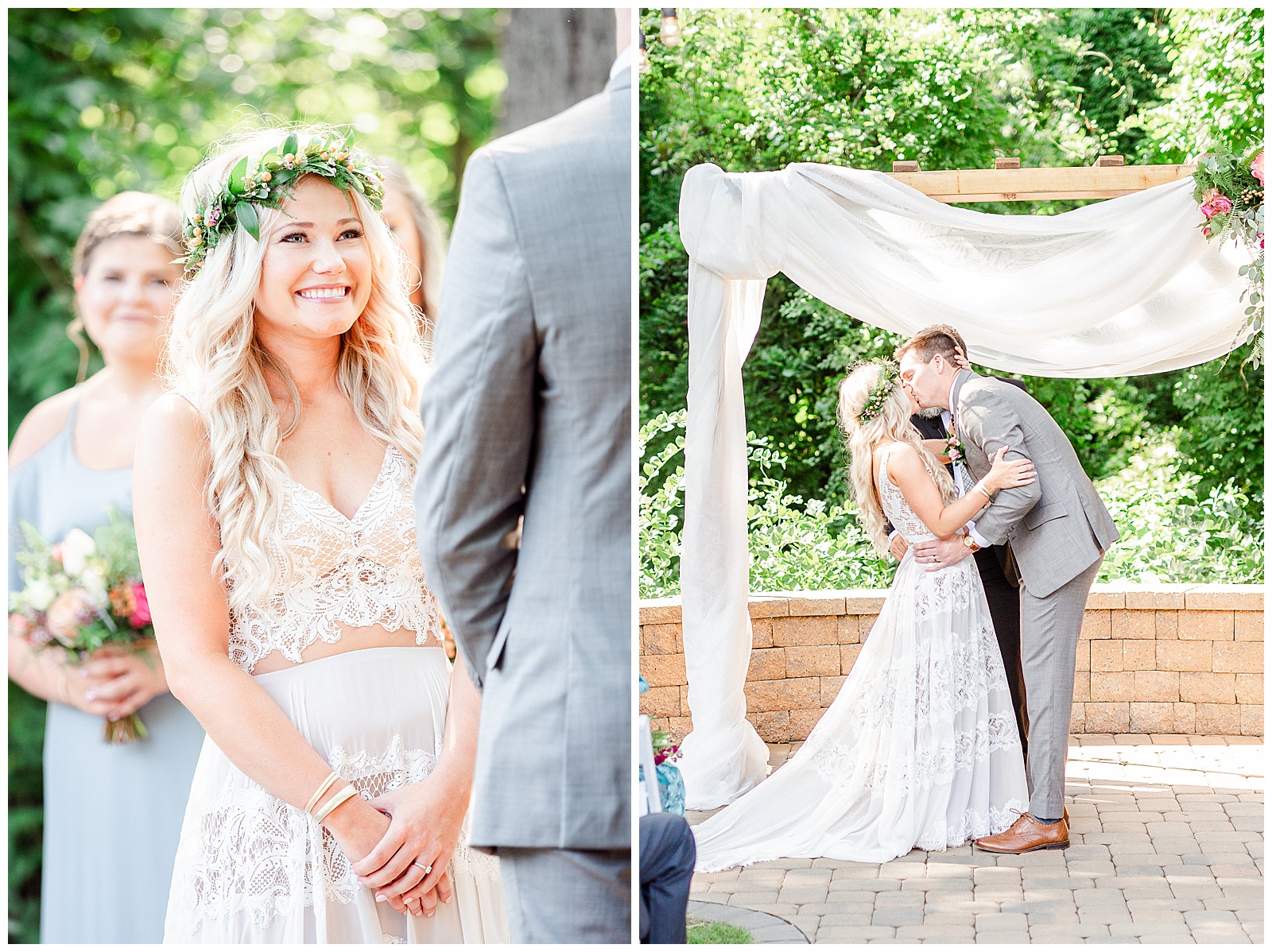 Emotional Bohemian Bride Ceremony from Boho Chic Summer Wedding in Charlotte, NC | check out the full wedding at KevynDixonPhoto.com
