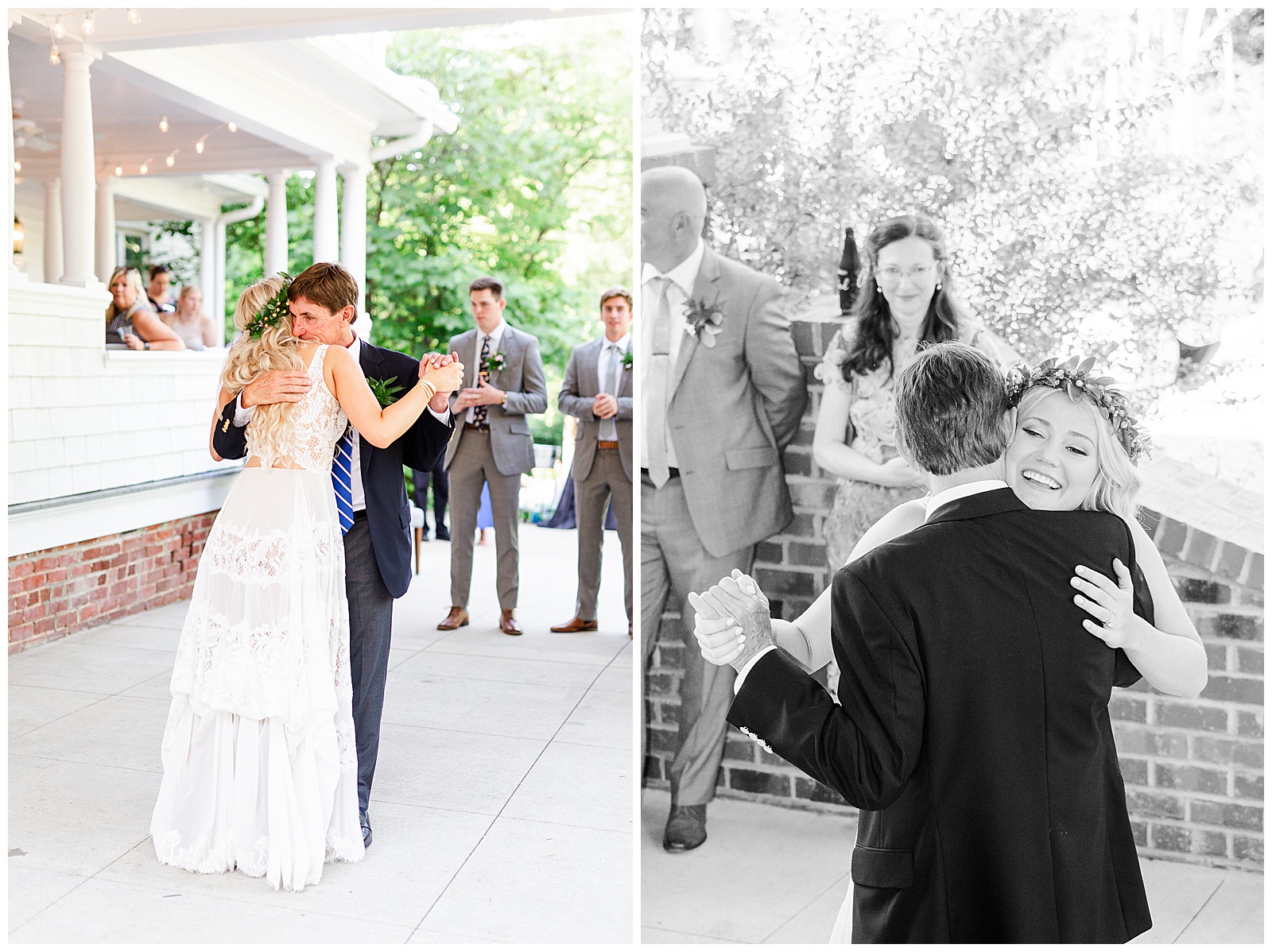 Emotional Bohemian Bride and Dad Father-Daughter dance from Boho Chic Summer Wedding in Charlotte, NC | check out the full wedding at KevynDixonPhoto.com