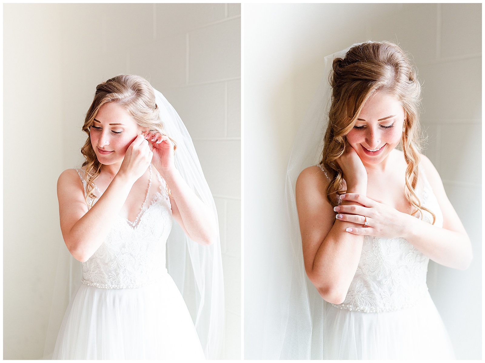 Simple V-Neck Lace wedding dress from Summer Wedding in Charlotte, NC | check out the full wedding at KevynDixonPhoto.com
