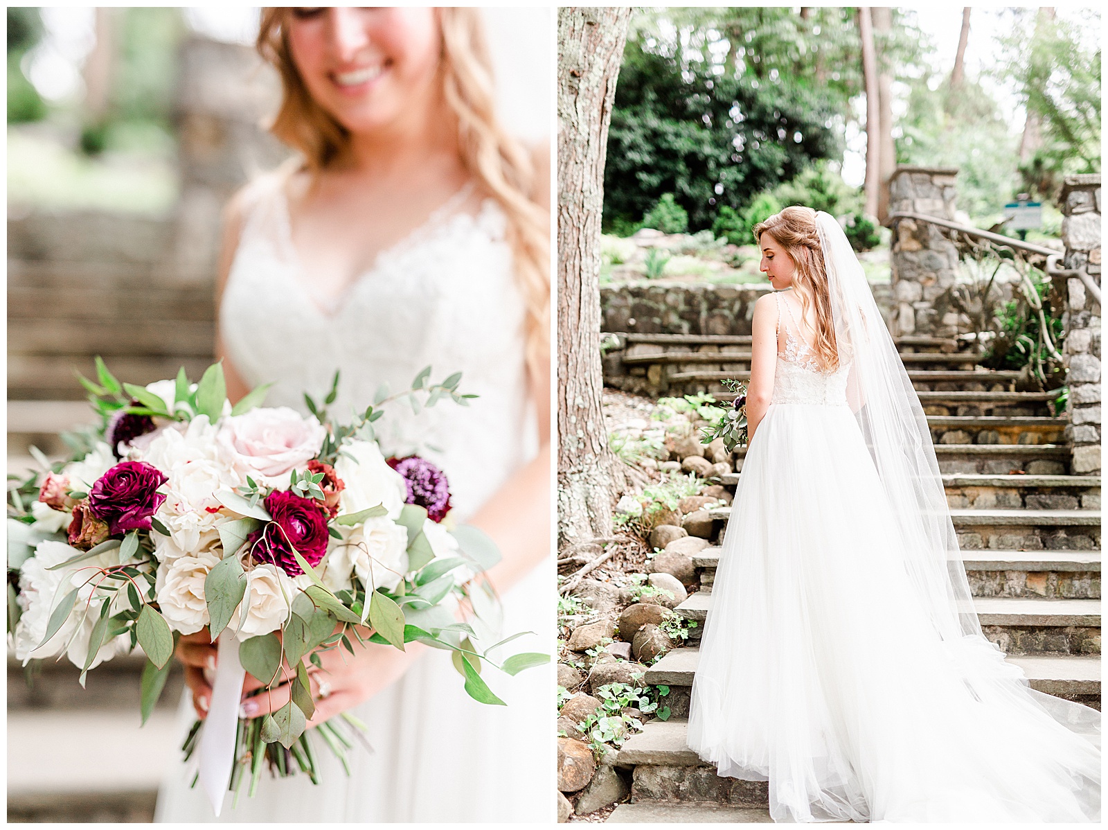 Gorgeous Bride in Simple V-Neck Lace wedding dress from Elegant Modern Summer Wedding in Charlotte, NC | check out the full wedding at KevynDixonPhoto.com
