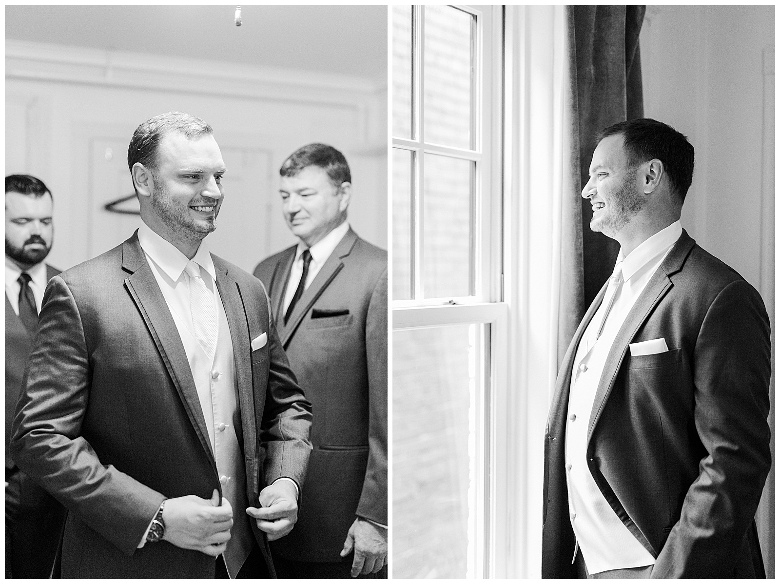 Guys Getting Ready in 1940s Modern Vintage Wedding in Charlotte, NC | check out the full wedding at KevynDixonPhoto.com 