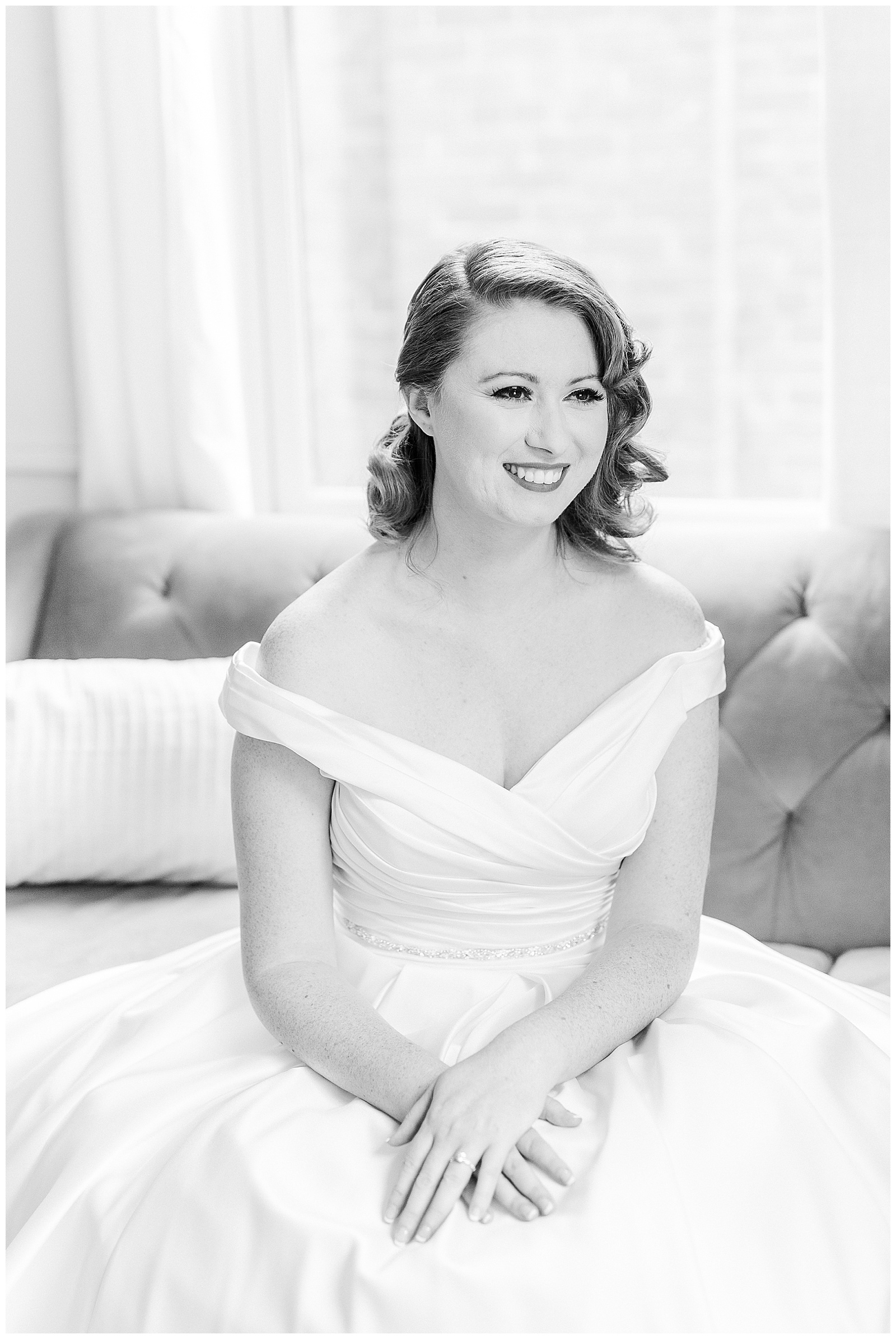 Gorgeous Red-Haired Bride in 1940s Modern Vintage Wedding in Charlotte, NC | check out the full wedding at KevynDixonPhoto.com 