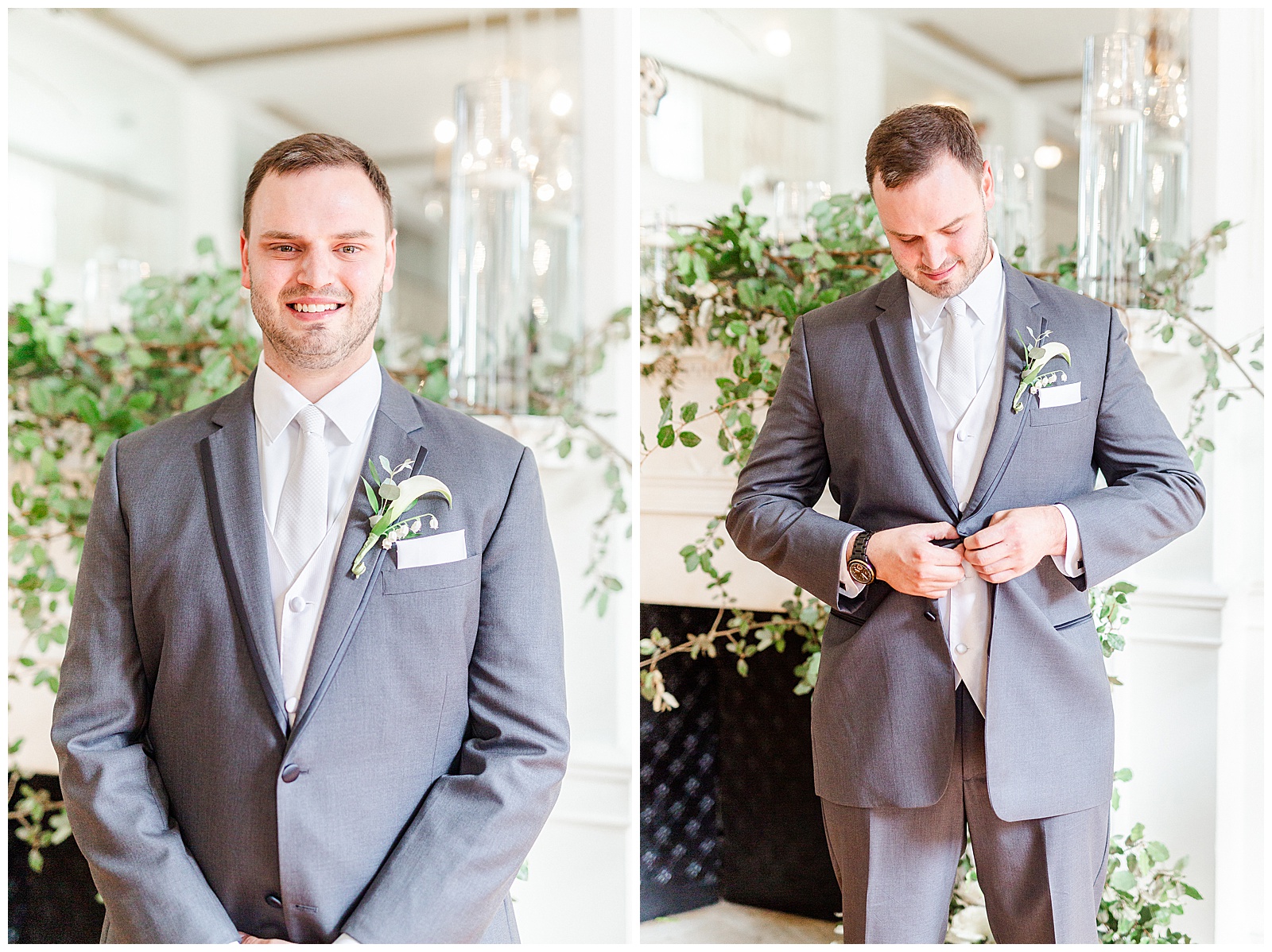 Groomsmen Getting Ready for Gorgeous 1940s Modern Vintage Wedding in Charlotte, NC | check out the full wedding at KevynDixonPhoto.com 