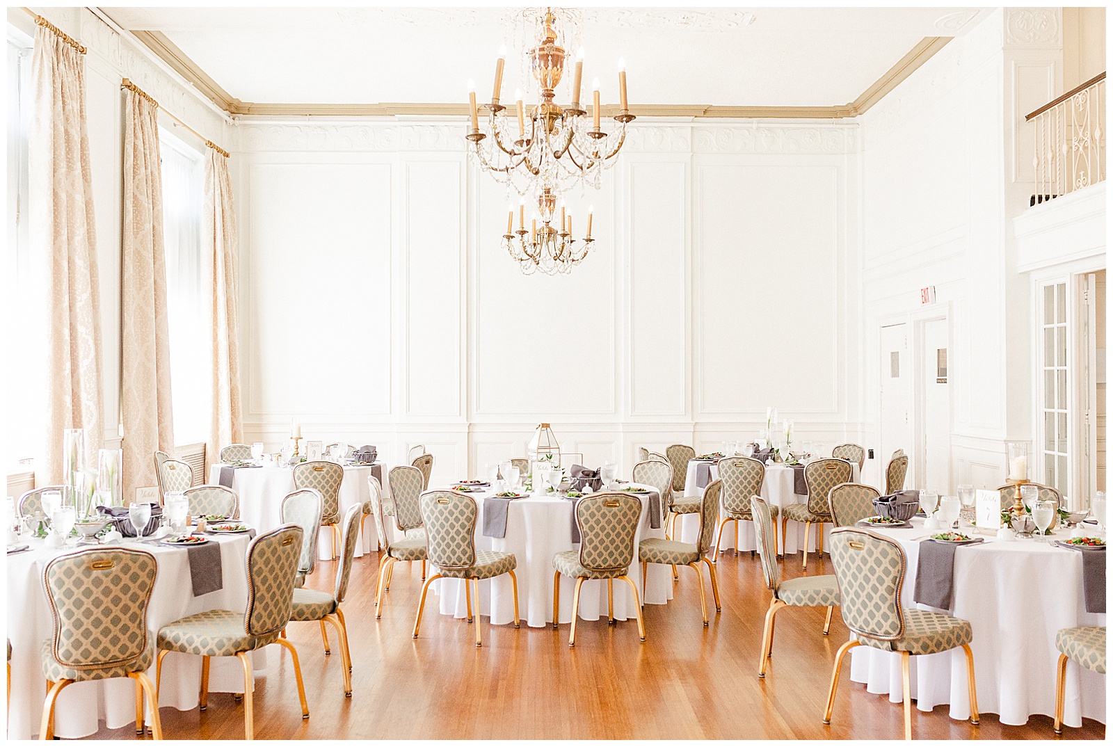 Elegant indoor table seating and decor in Gorgeous 1940s Modern Vintage Wedding in Charlotte, NC | check out the full wedding at KevynDixonPhoto.com 