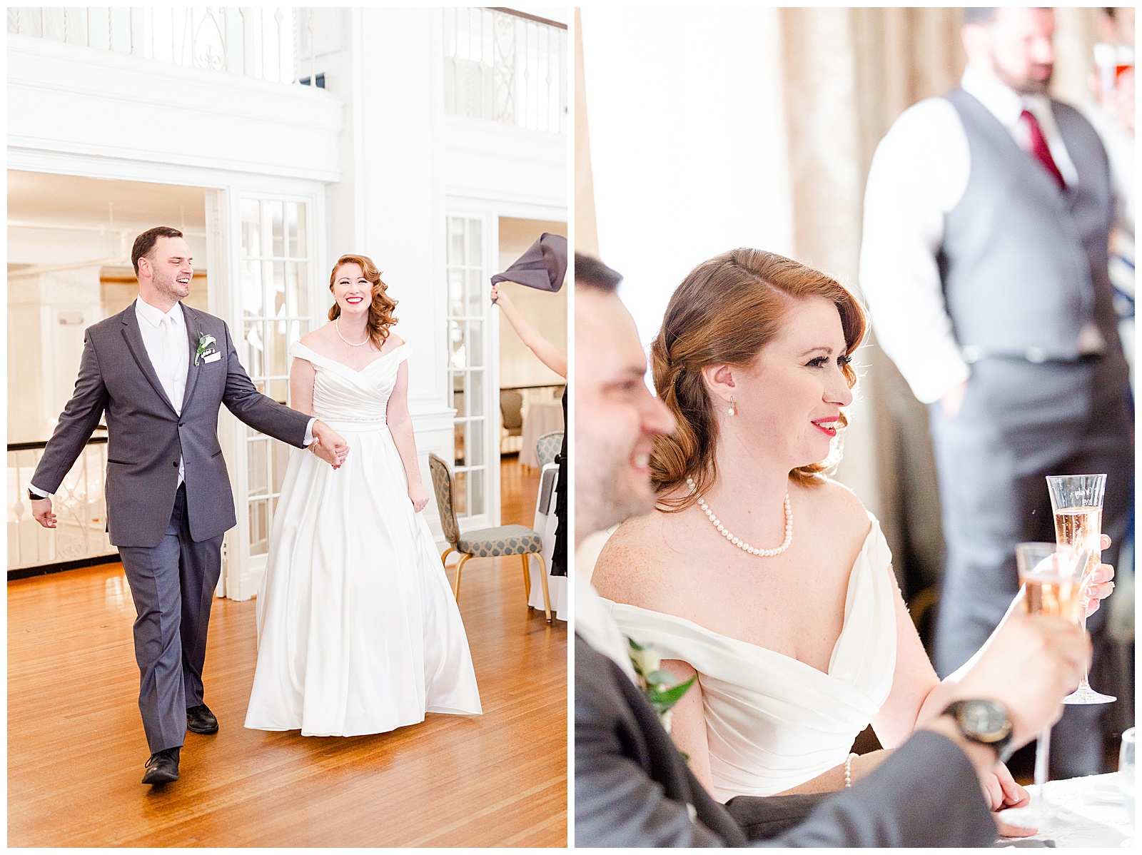 Bride and groom arrive at Gorgeous 1940s Modern Vintage Wedding in Charlotte, NC | check out the full wedding at KevynDixonPhoto.com 