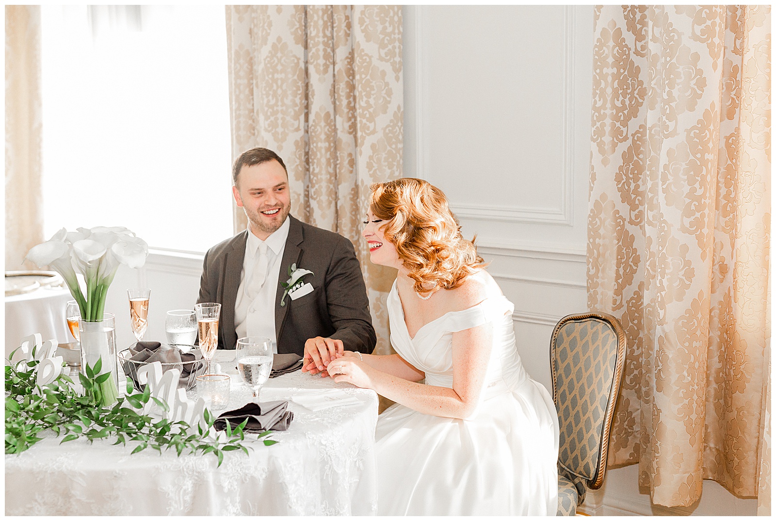 Gorgeous Red-Haired Bride and Groom at Elegant 1940s Modern Vintage Wedding in Charlotte, NC | check out the full wedding at KevynDixonPhoto.com 