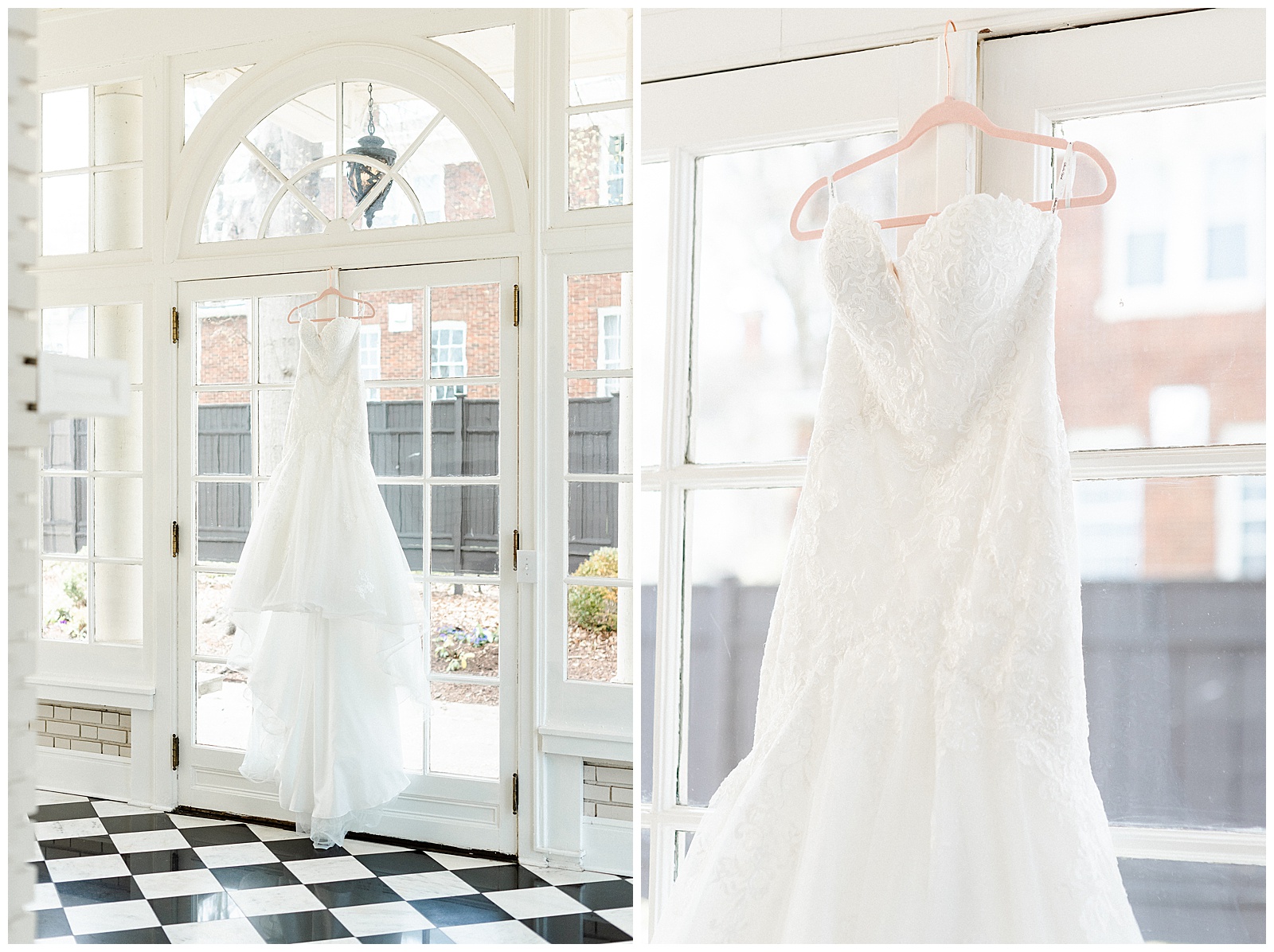 Lace Wedding Dress from Light and Airy Outdoor Wedding at Separk Mansion in Gastonia, NC | Kevyn Dixon Photography