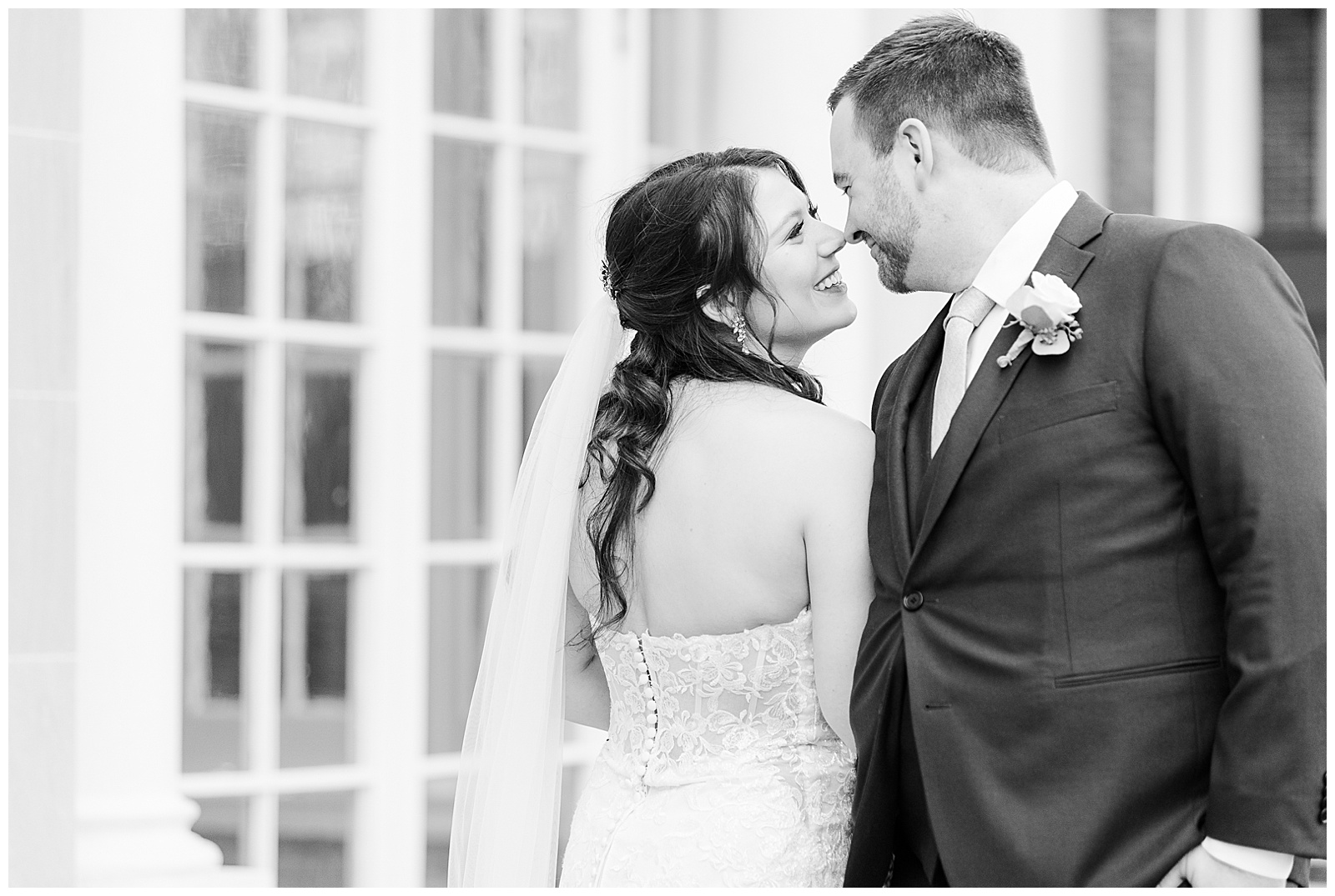 Adorable Light and Airy Bride Groom Outdoor Wedding Portraits at Separk Mansion in Gastonia, NC | Kevyn Dixon Photography