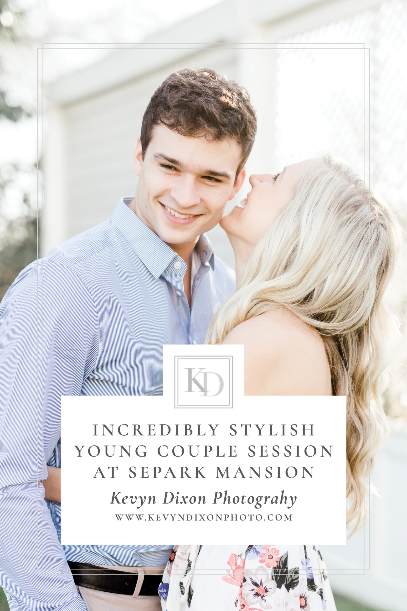 Incredibly Stylish Classy Classic Winter Young Couple Engagement Session at Separk Mansion by Kevyn Dixon Photography