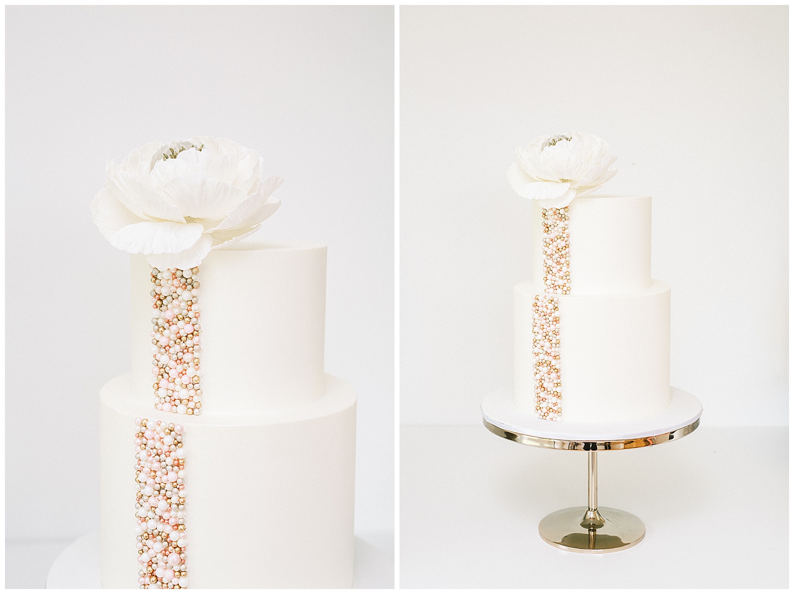 Delish Cakery Brand and Food Photography of Glitter Rhinestone Fondant Wedding Cake
