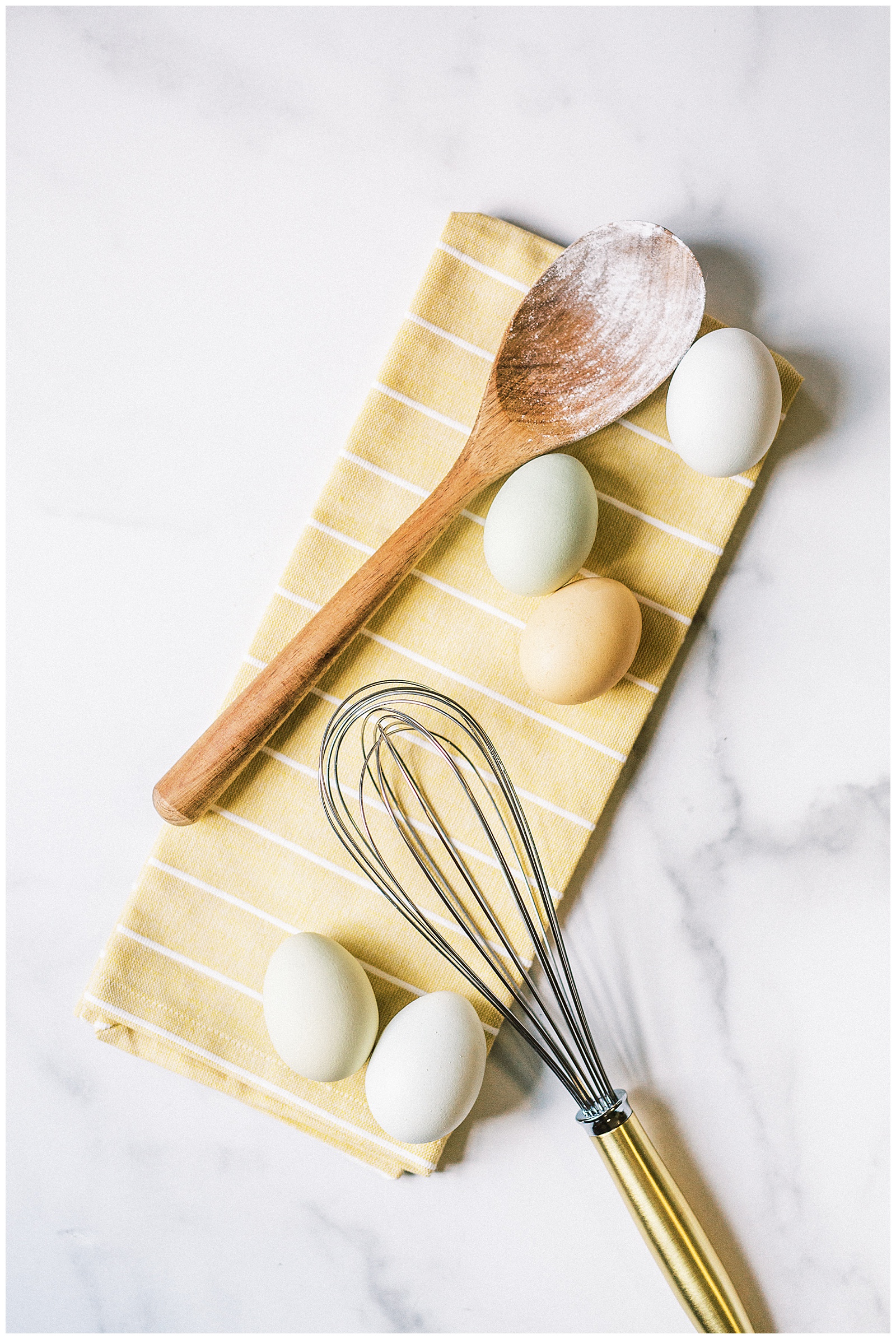 Delish Cakery Brand Photography of Eggs and Kitchen Baking Utensils