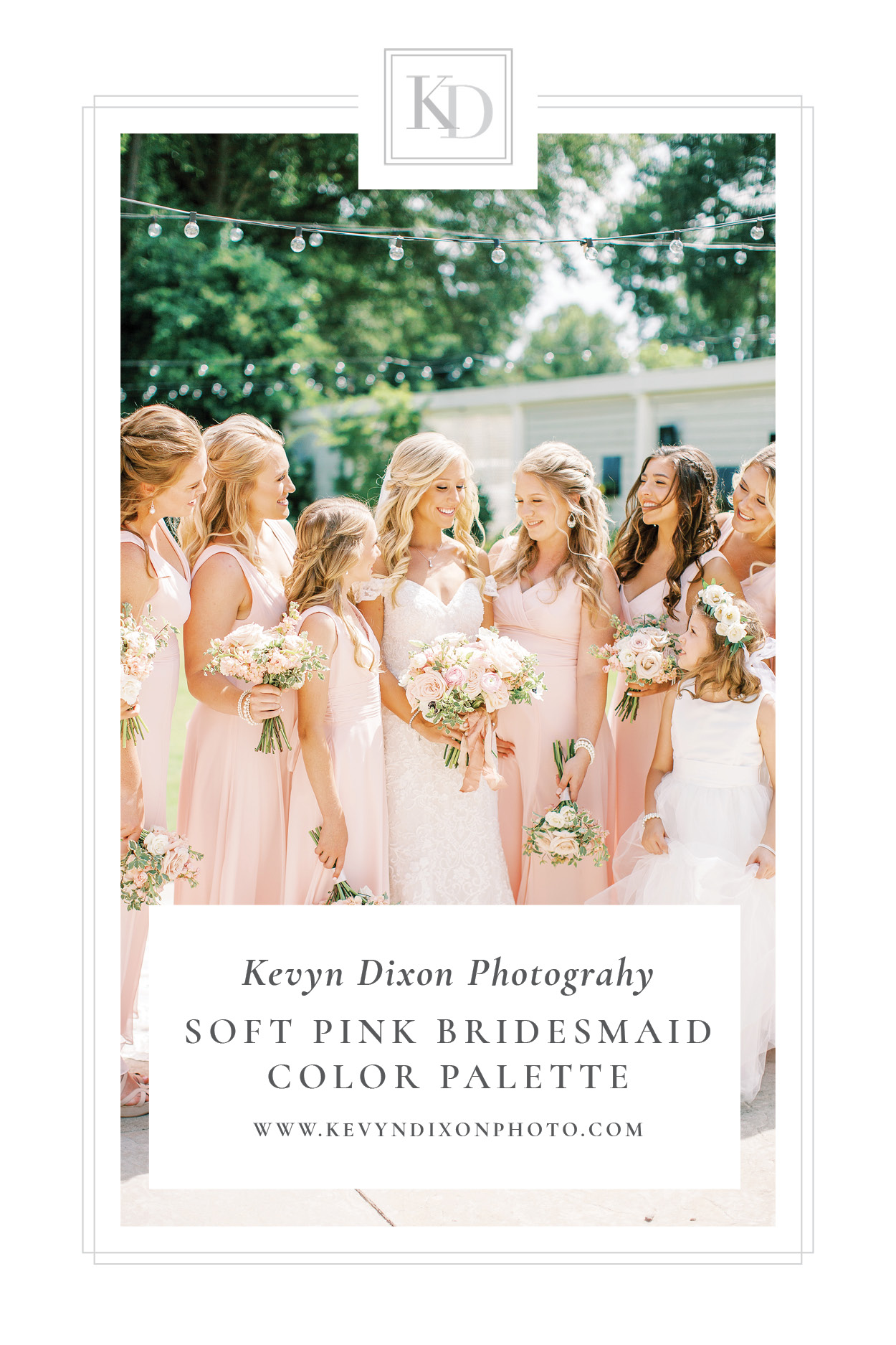 soft pink bridesmaid color palette