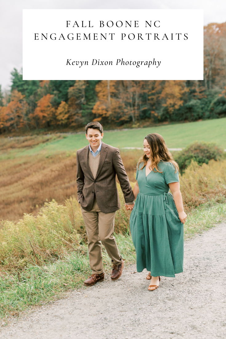 chic fall engagement portraits in Boone NC