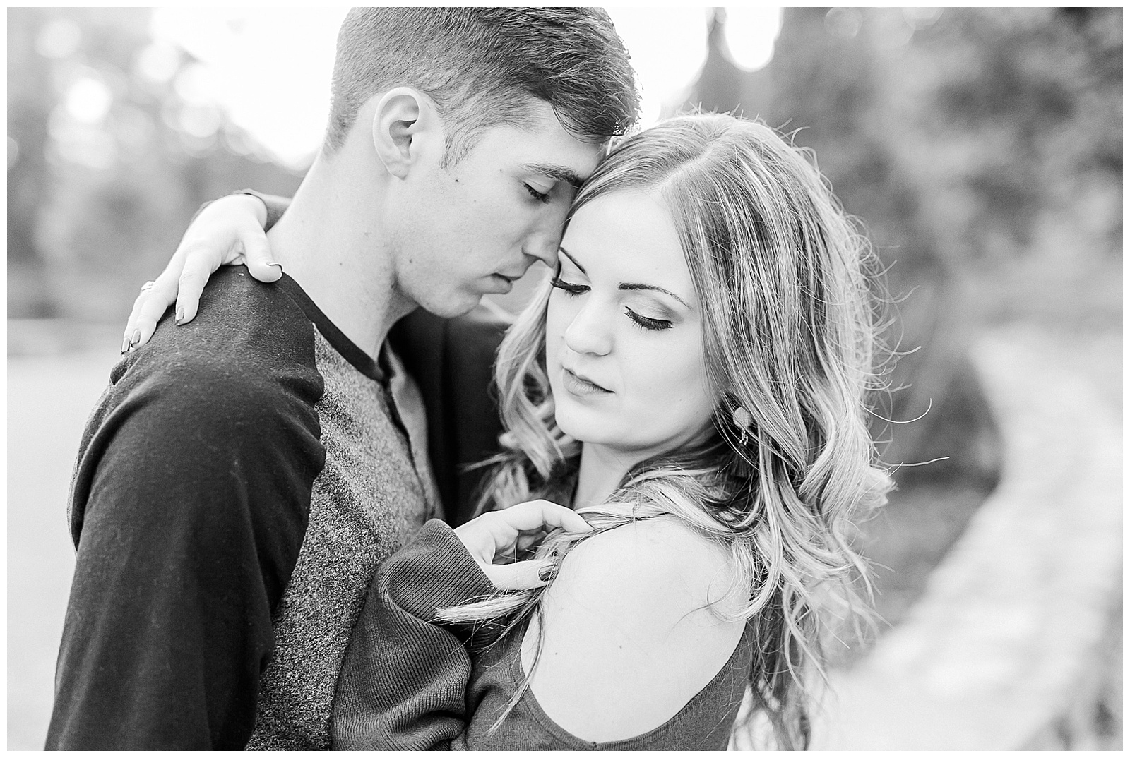 Cozy Red Sweater Casual Outfit Outdoor Fall Engagement Session with Whitney and Logan by Kevyn Dixon Photography