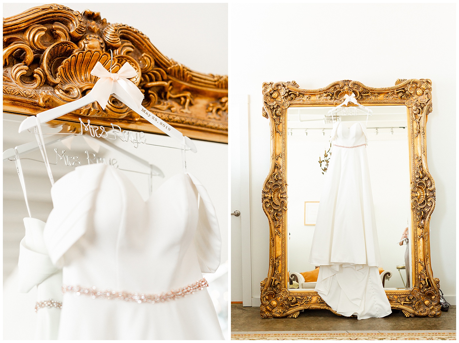 Elegant Off Shoulder Wedding Dress from Summer Wedding in Charlotte, NC | check out the full wedding at KevynDixonPhoto.com