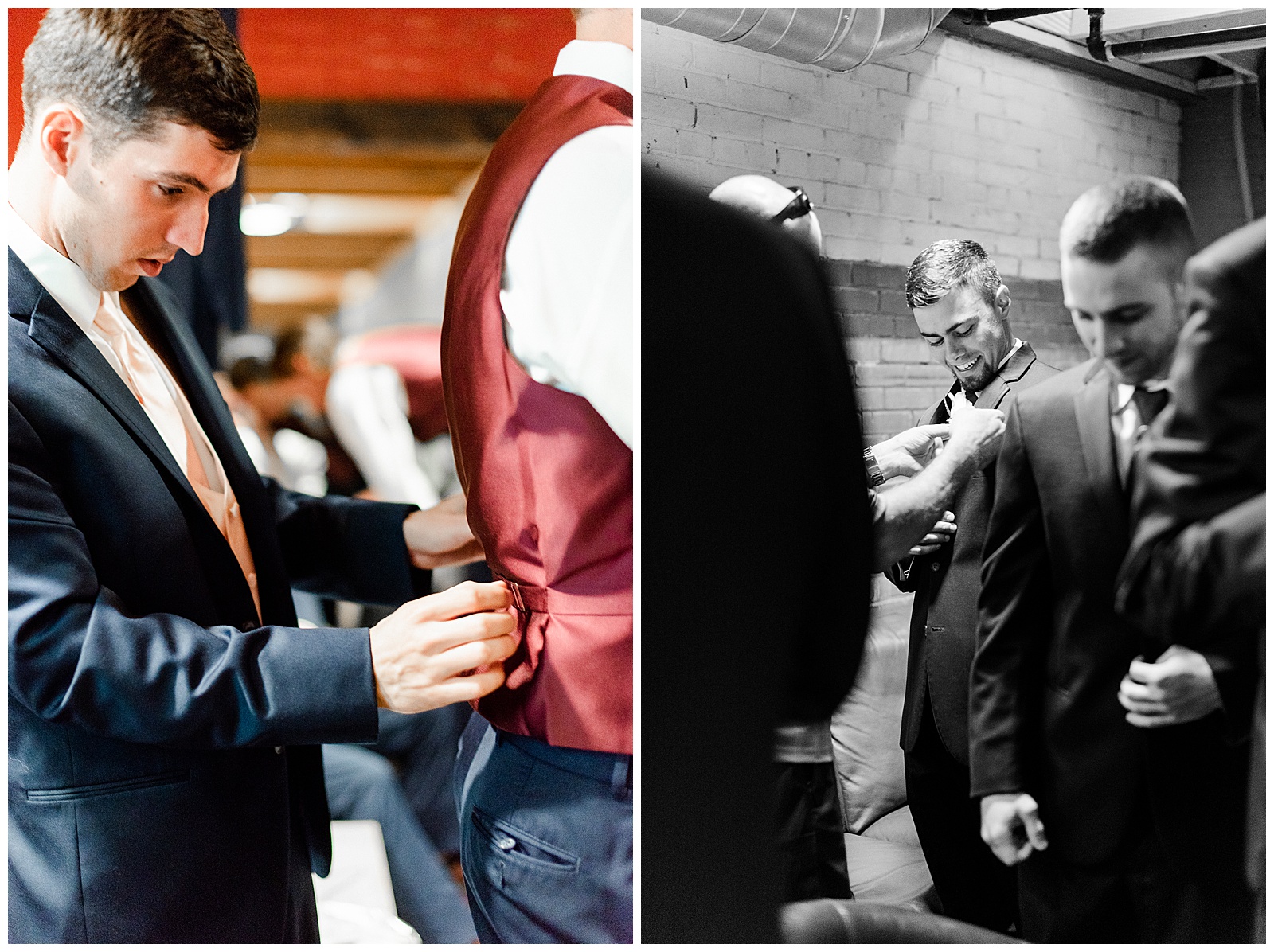 Groom and Groomsmen Getting Ready in Blue Suits from Summer Wedding in Charlotte, NC | Check out the full wedding at KevynDixonPhoto.com