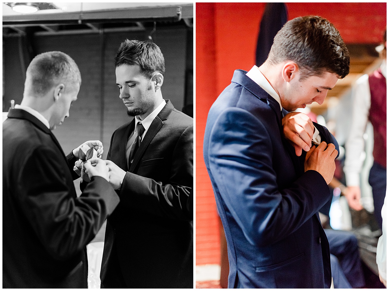 Groom and Groomsmen Getting Ready in Blue Suits from Summer Wedding in Charlotte, NC | Check out the full wedding at KevynDixonPhoto.com