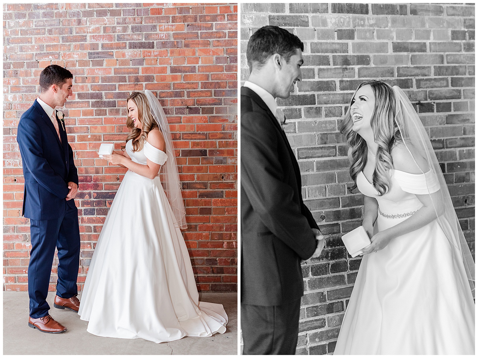 Emotional First Look with Bride and Groom from Summer Wedding in Charlotte, NC | Check out the full wedding at KevynDixonPhoto.com