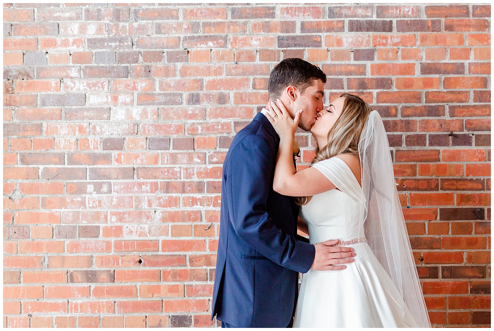 Emotional First Look with Bride and Groom from Summer Wedding in Charlotte, NC | Check out the full wedding at KevynDixonPhoto.com