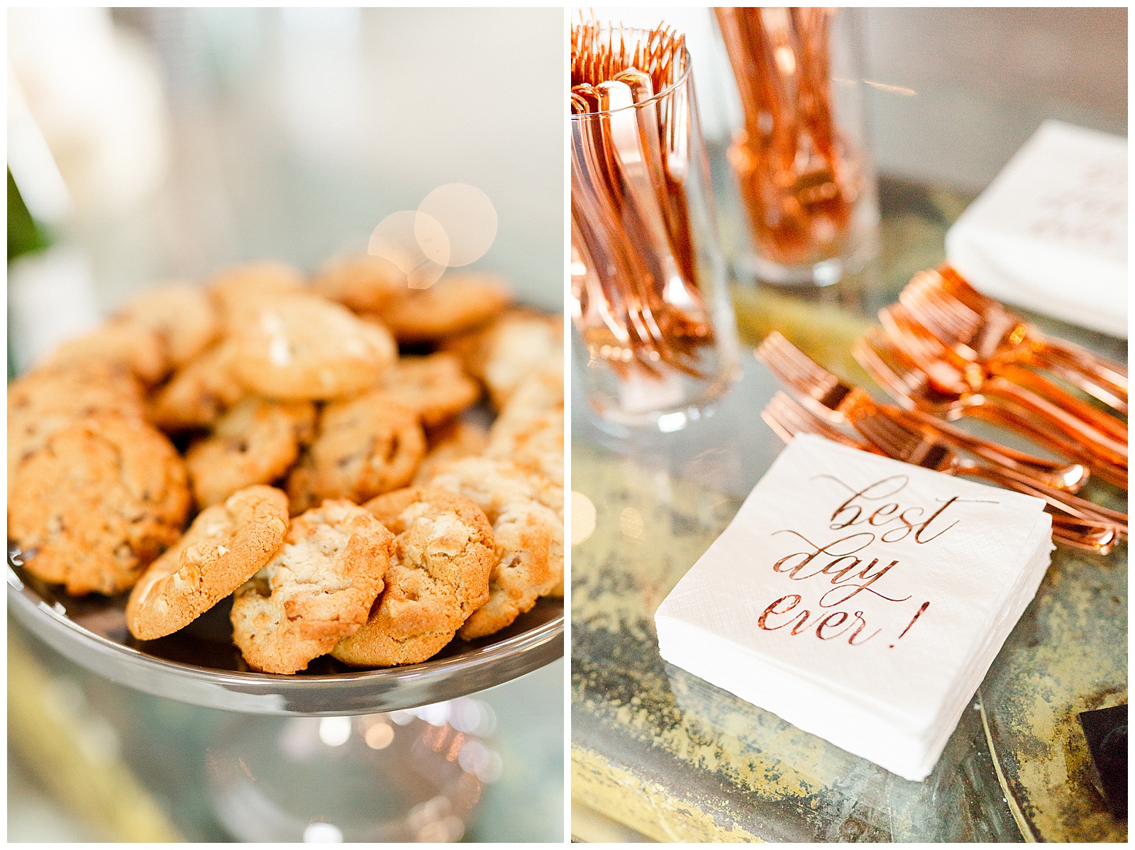 Delicious Wedding Reception cookies from Summer Wedding in Charlotte, NC | Check out the full wedding at KevynDixonPhoto.com