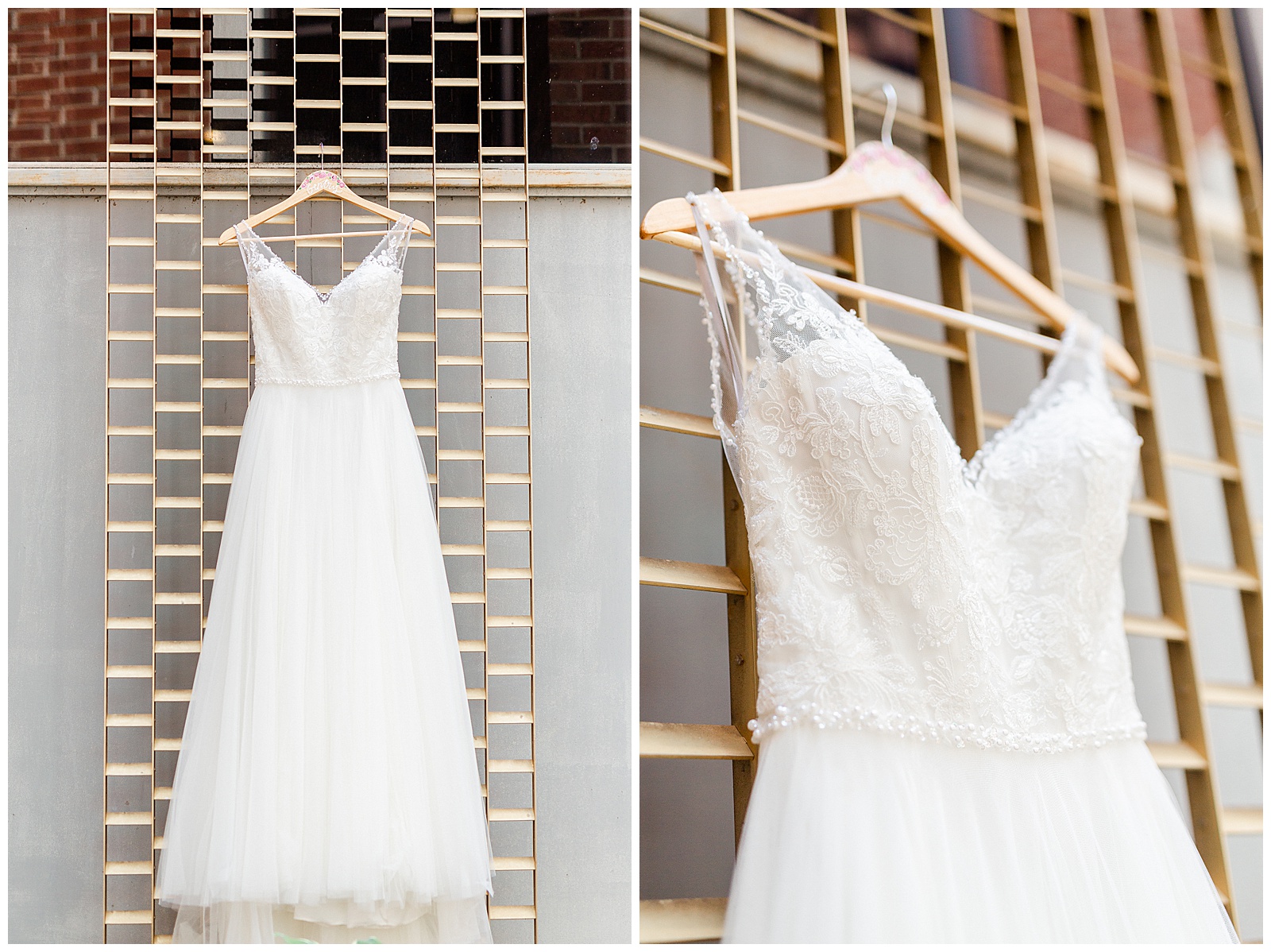Simple V-Neck Lace wedding dress from Summer Wedding in Charlotte, NC | check out the full wedding at KevynDixonPhoto.com