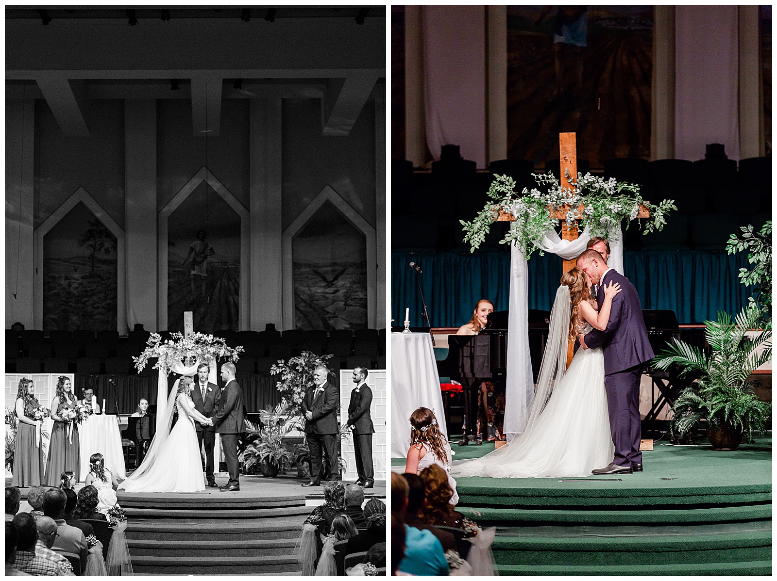 Wedding Ceremony at Indoor Church Wedding Venue from Elegant Modern Summer Wedding in Charlotte, NC | check out the full wedding at KevynDixonPhoto.com