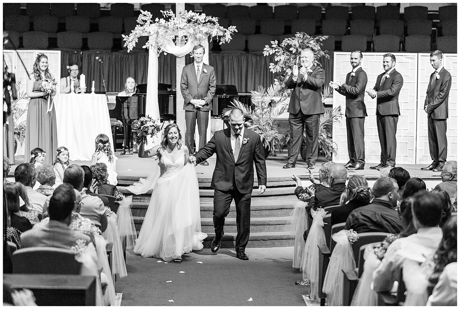 Wedding Ceremony at Indoor Church Wedding Venue from Elegant Modern Summer Wedding in Charlotte, NC | check out the full wedding at KevynDixonPhoto.com