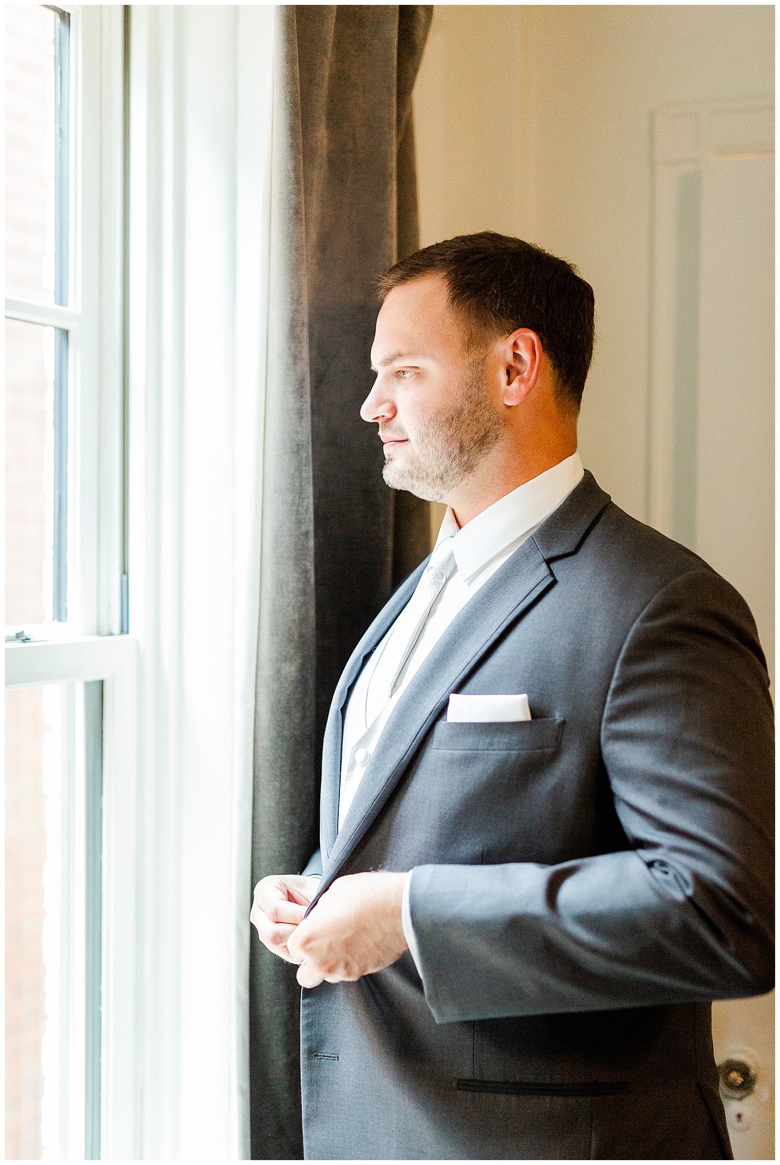 Guys Getting Ready in 1940s Modern Vintage Wedding in Charlotte, NC | check out the full wedding at KevynDixonPhoto.com 