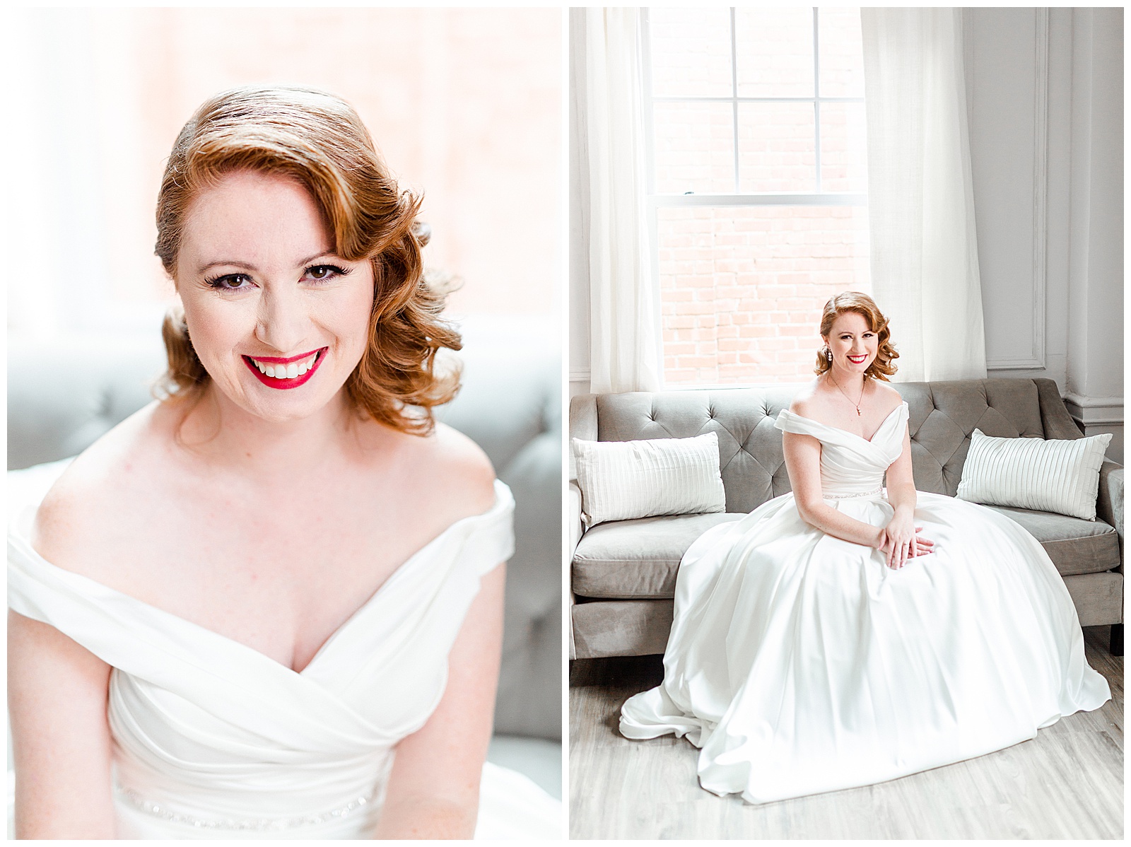 Gorgeous Red-Haired Bride in 1940s Modern Vintage Wedding in Charlotte, NC | check out the full wedding at KevynDixonPhoto.com 