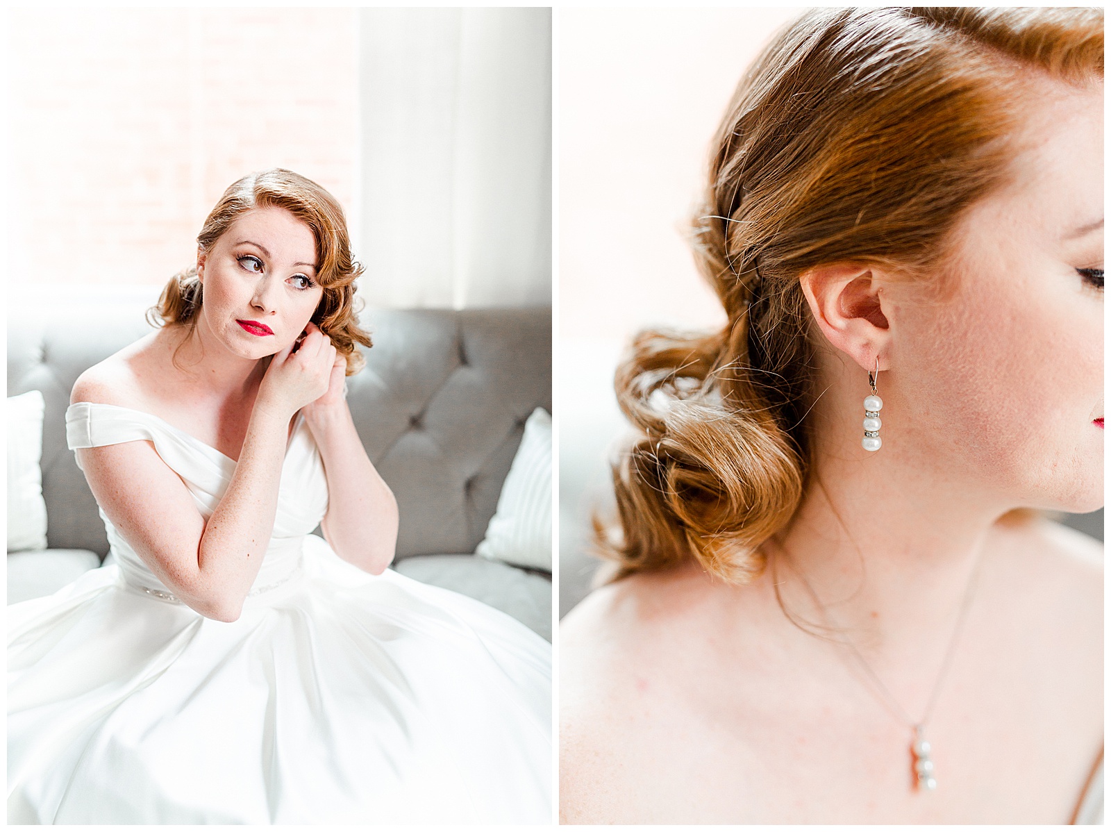 Gorgeous Red-Haired Bride in 1940s Modern Vintage Wedding in Charlotte, NC | check out the full wedding at KevynDixonPhoto.com 