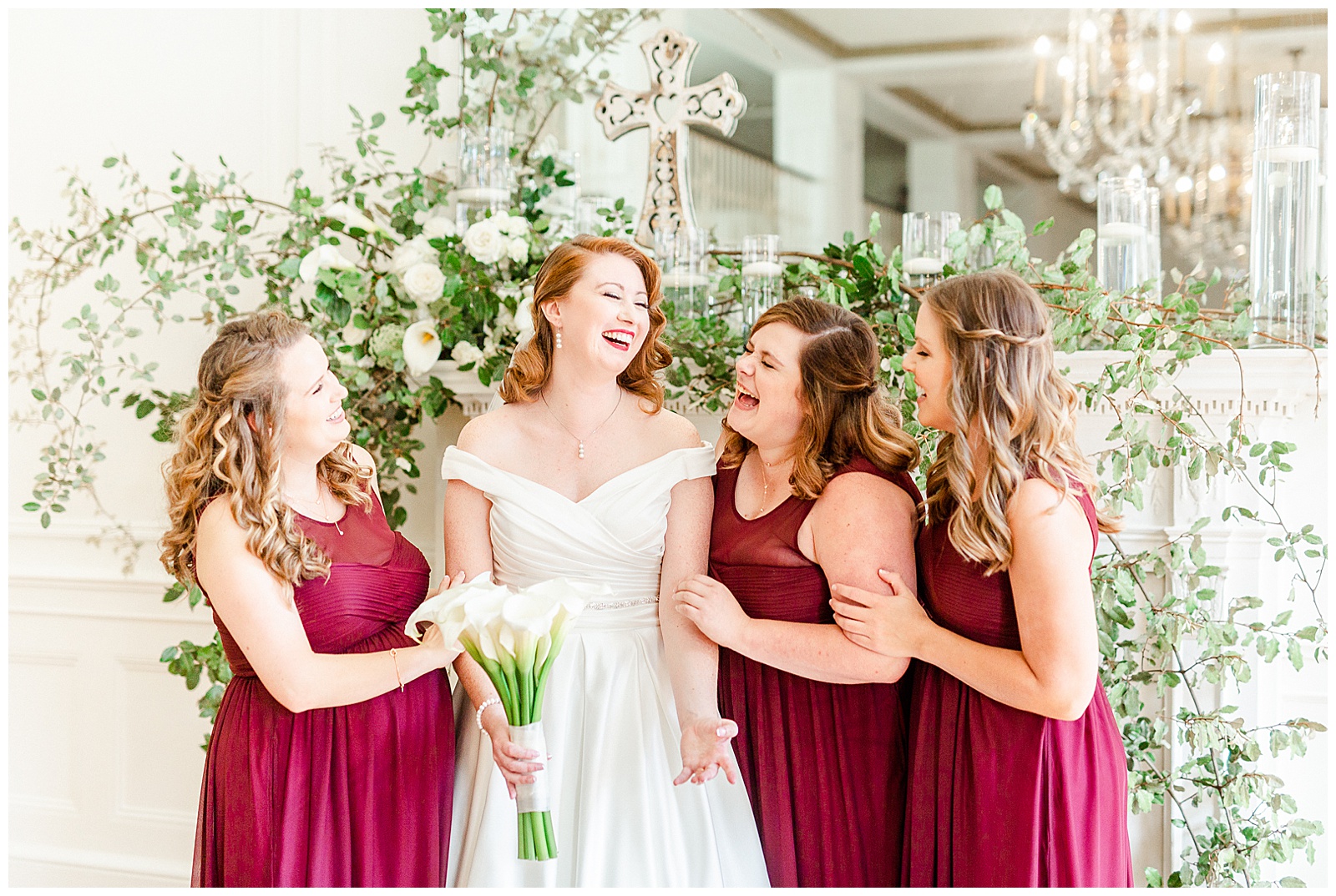 Gorgeous Red-Haired Bride and Her Bride Tribe in 1940s Modern Vintage Wedding in Charlotte, NC | check out the full wedding at KevynDixonPhoto.com 