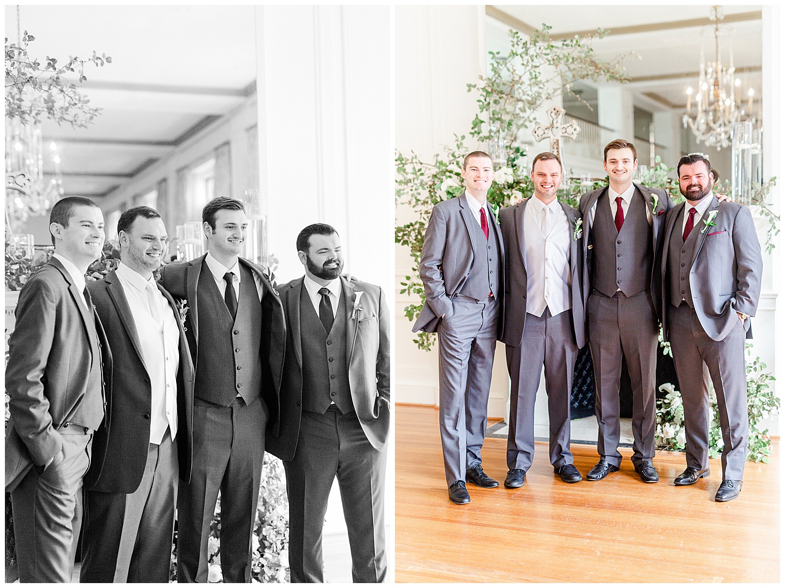 Groomsmen Getting Ready for Gorgeous 1940s Modern Vintage Wedding in Charlotte, NC | check out the full wedding at KevynDixonPhoto.com 