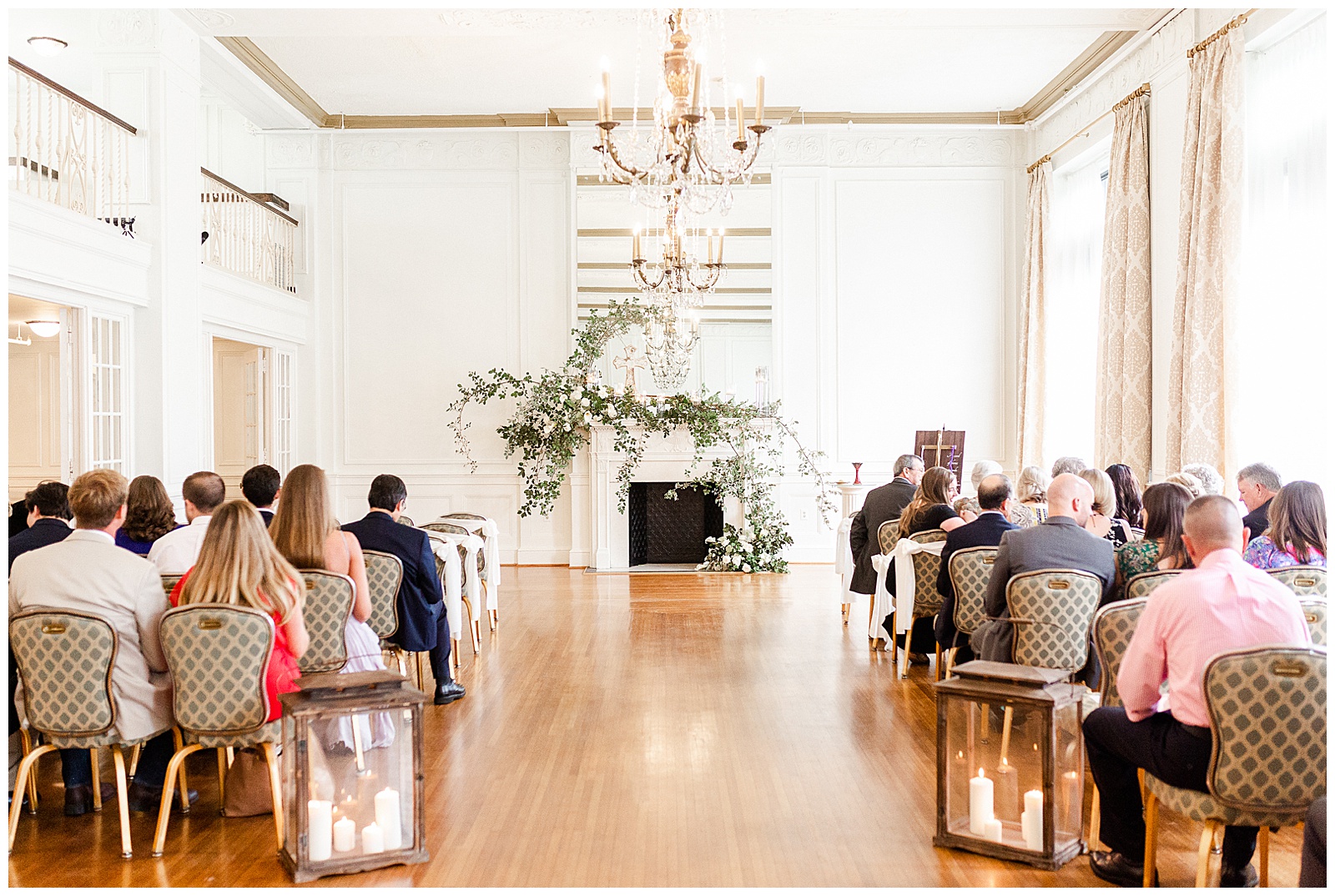 Gorgeous and elegant indoor floral venue in 1940s Modern Vintage Wedding in Charlotte, NC | check out the full wedding at KevynDixonPhoto.com 