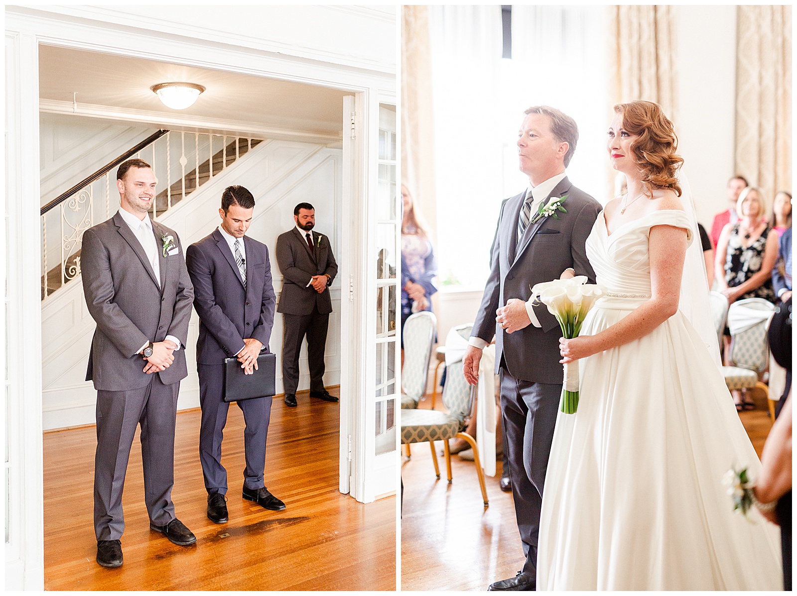 Dad walking bride down the aisle 1940s Modern Vintage Wedding in Charlotte, NC | check out the full wedding at KevynDixonPhoto.com 
