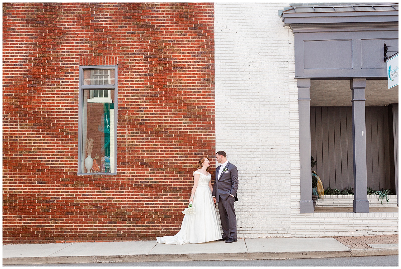 Adorable Share a Coke Bride and Groom Portraits of Red Haired Bride at her 1940s Modern Vintage Wedding in Charlotte, NC | check out the full wedding at KevynDixonPhoto.com