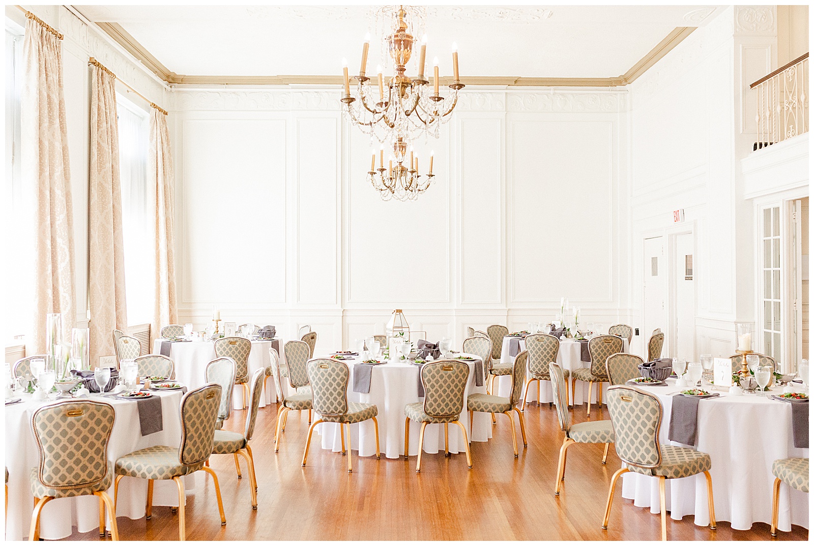 Elegant indoor table seating and decor in Gorgeous 1940s Modern Vintage Wedding in Charlotte, NC | check out the full wedding at KevynDixonPhoto.com 