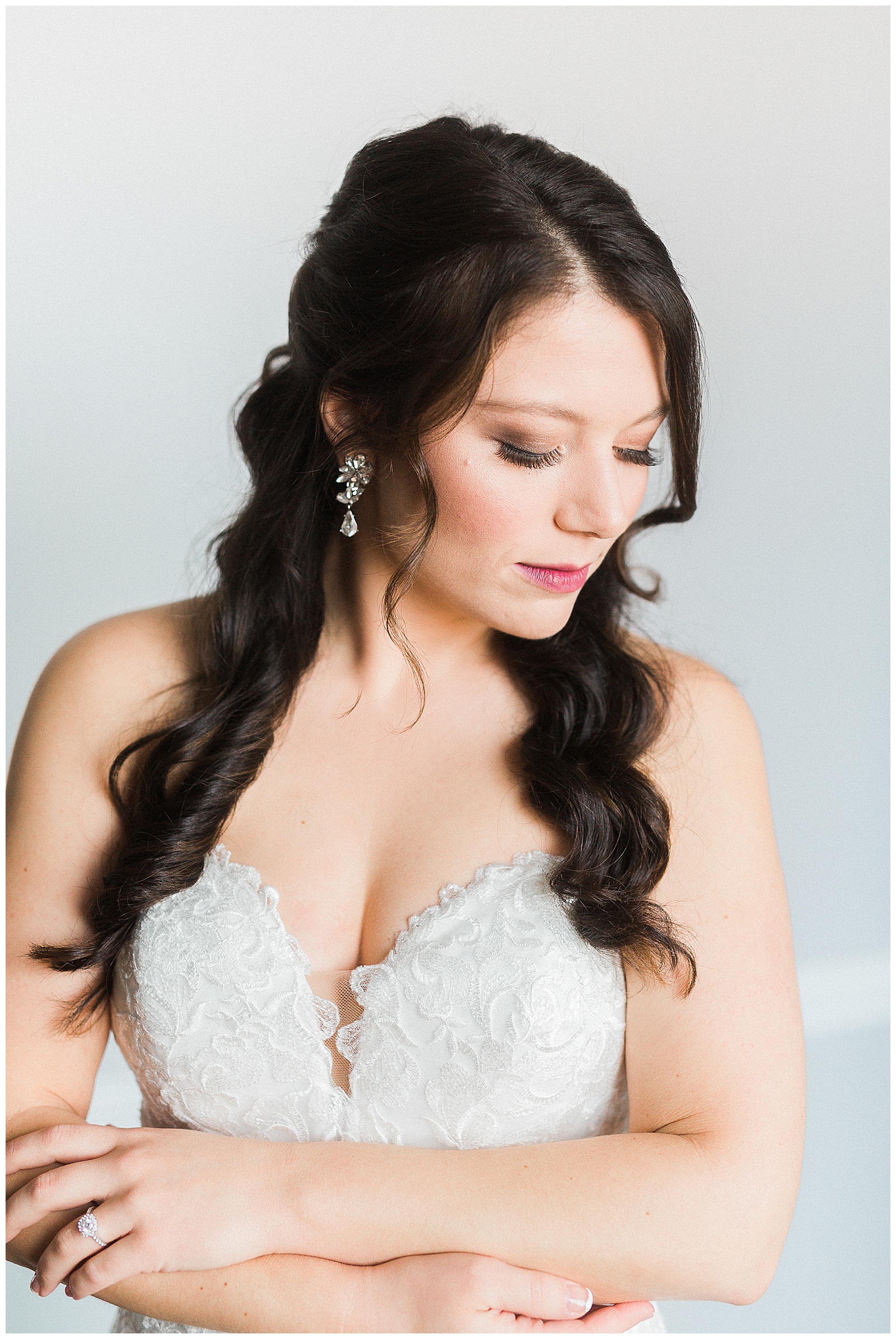 Gorgeous Dark-Haired Bridal Portrait from Light and Airy Outdoor Wedding at Separk Mansion in Gastonia, NC | Kevyn Dixon Photography
