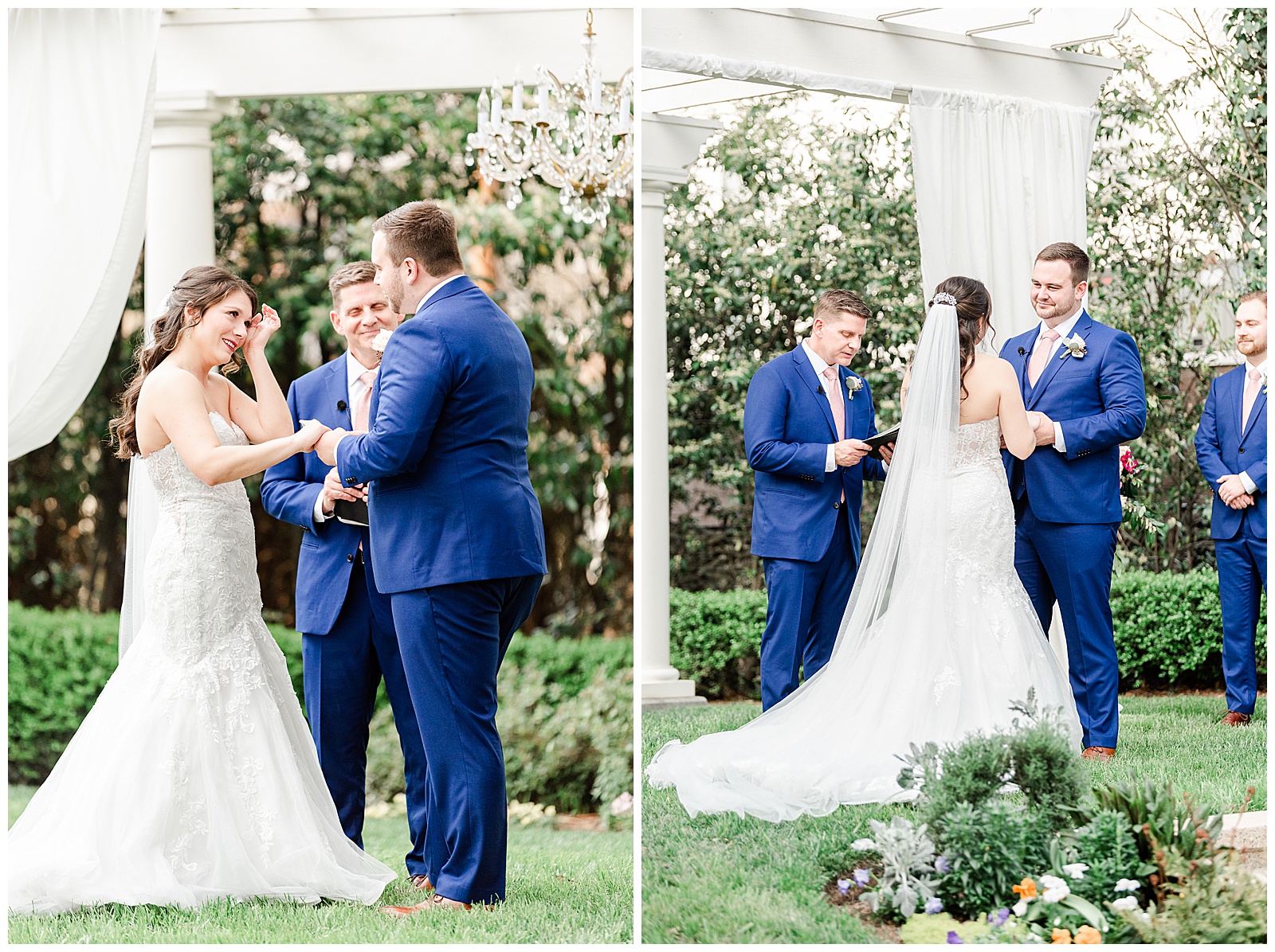 Intimate Wedding Ceremony from Light and Airy Outdoor Wedding at Separk Mansion in Gastonia, NC | Kevyn Dixon Photography
