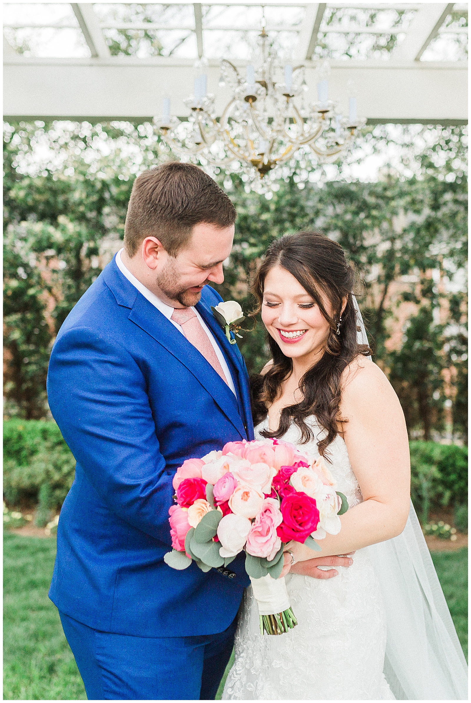 Adorable Light and Airy Bride Groom Outdoor Wedding Portraits at Separk Mansion in Gastonia, NC | Kevyn Dixon Photography