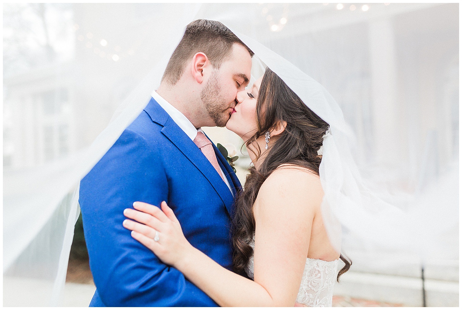 Adorable Light and Airy Bride Groom Outdoor Wedding Portraits at Separk Mansion in Gastonia, NC | Kevyn Dixon Photography