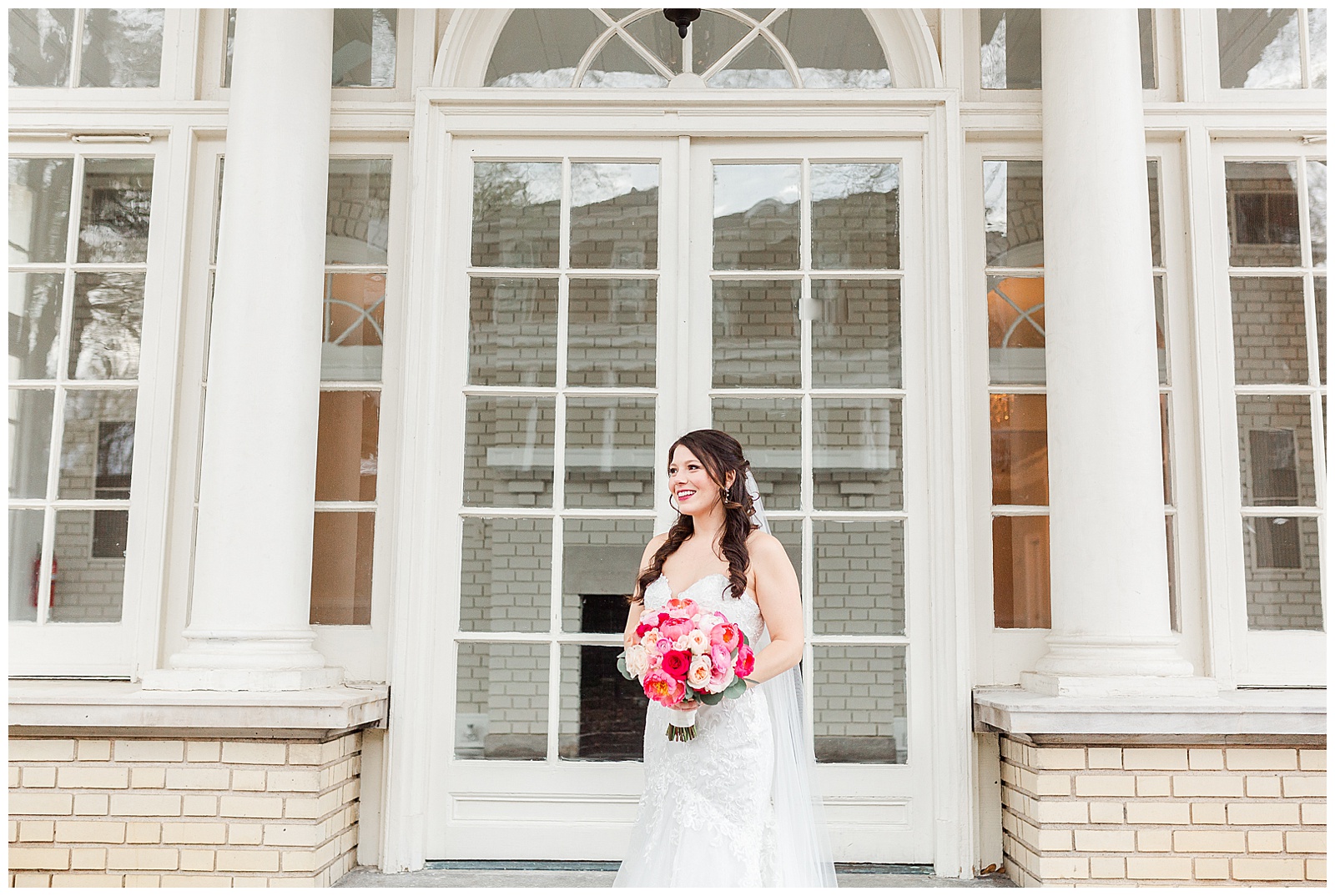 Adorable Light and Airy Bride Outdoor Wedding Portraits at Separk Mansion in Gastonia, NC | Kevyn Dixon Photography