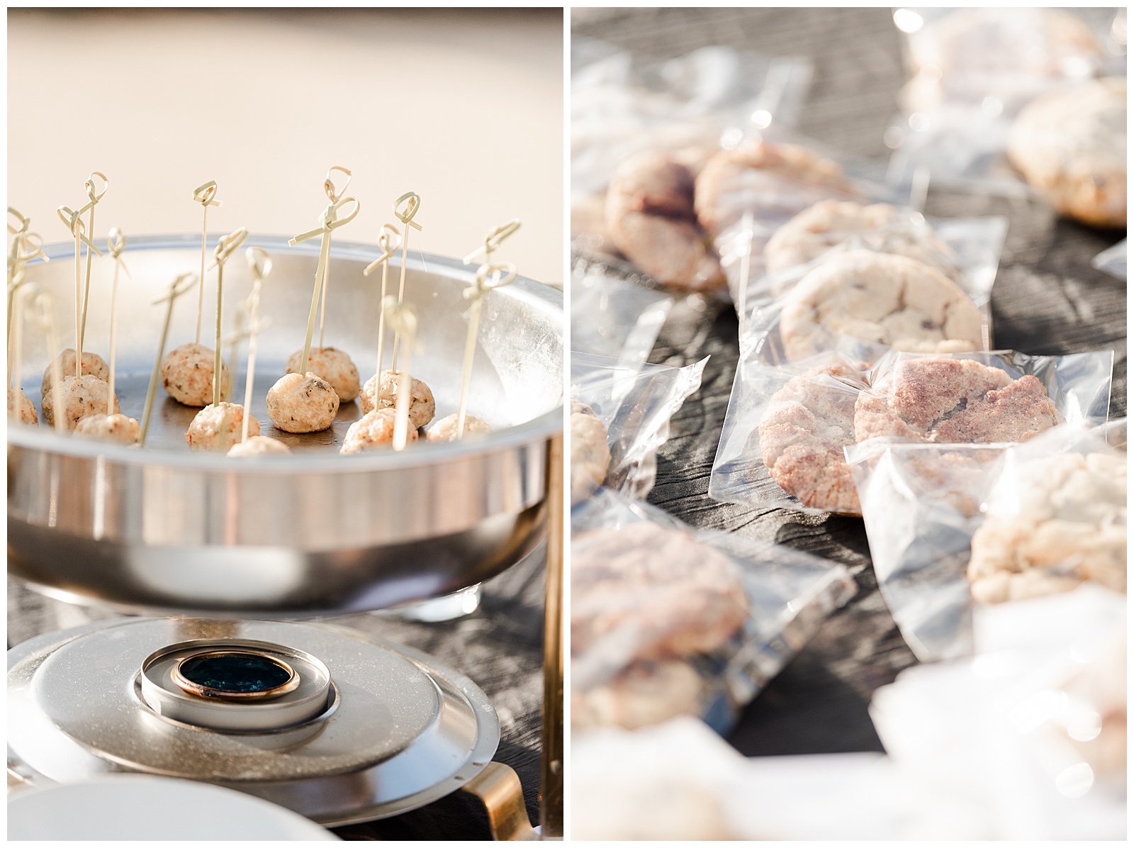 Delicious Hours d'Oeuvre Appetizer from Light and Airy Outdoor Wedding at Separk Mansion in Gastonia, NC | Kevyn Dixon Photography