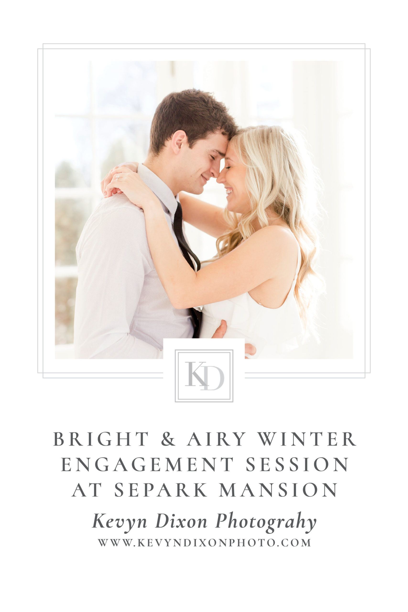 Bright and Airy Stylish Classy Classic Winter Engagement Session at Separk Mansion by Kevyn Dixon Photography